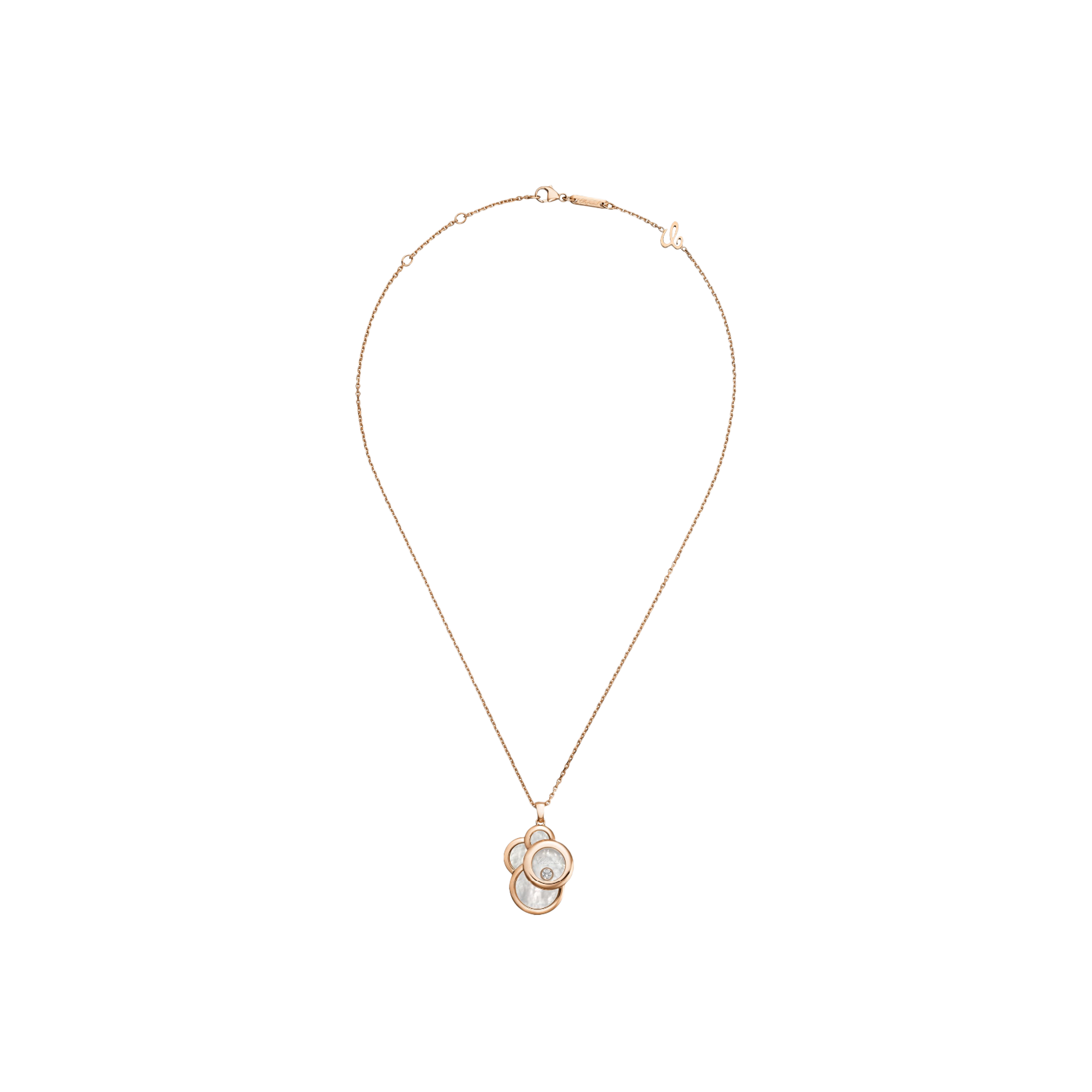 CHOPARD - HAPPY DREAMS - COLLANA IN ORO ROSA CON CIONDOLO IN ORO ROSA, DIAMANTE, ESTRATTI DI MADREPERLA - 799888-5008