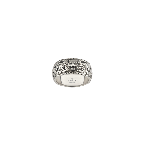 ANELLO GUCCI GARDEN SOTTILE IN ARGENTO CON DETTAGLIO FELINO - YBC4335710010 - YBC4335710010