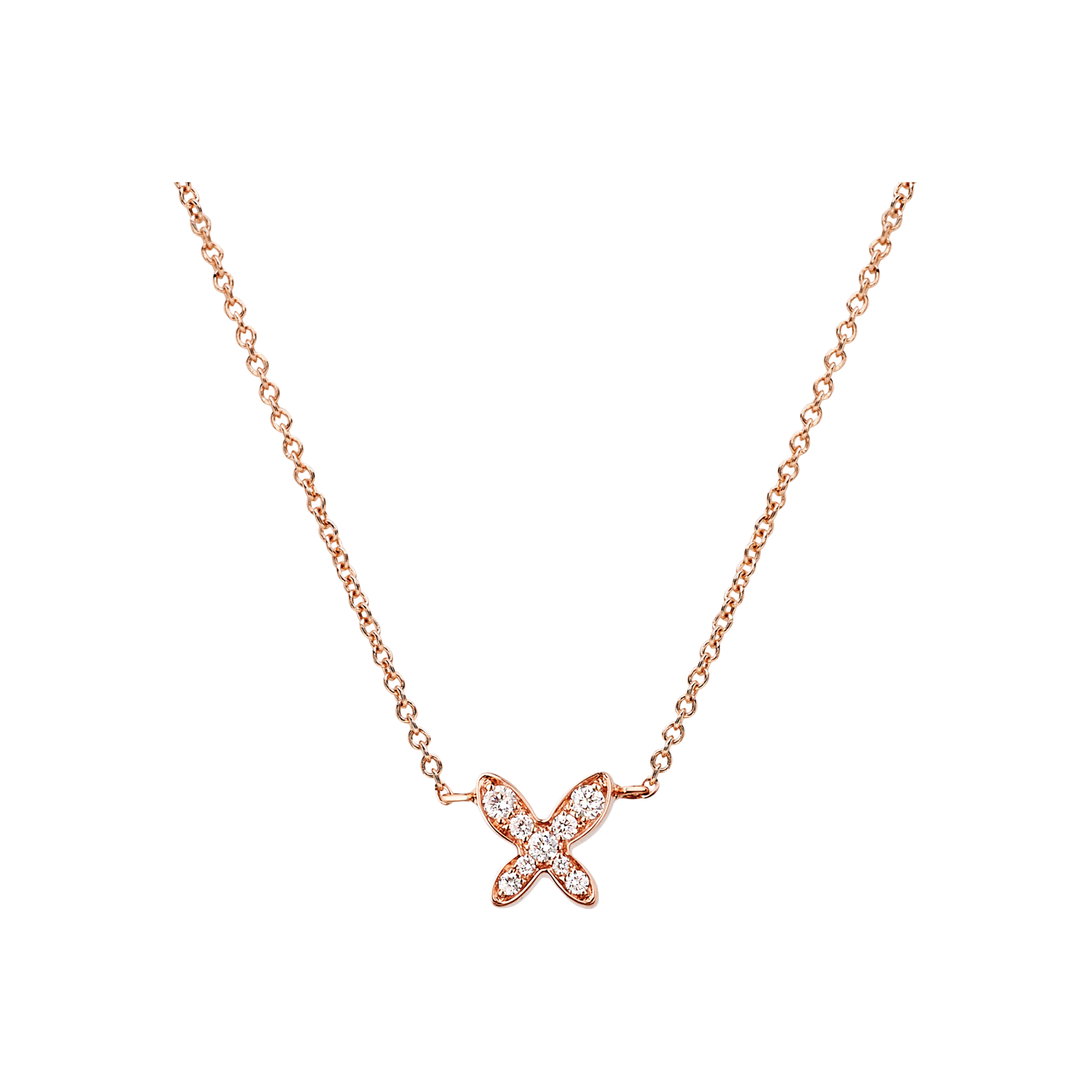 COLLANA FREEVOLA IN ORO ROSA E DIAMANTI - PXM242R8B