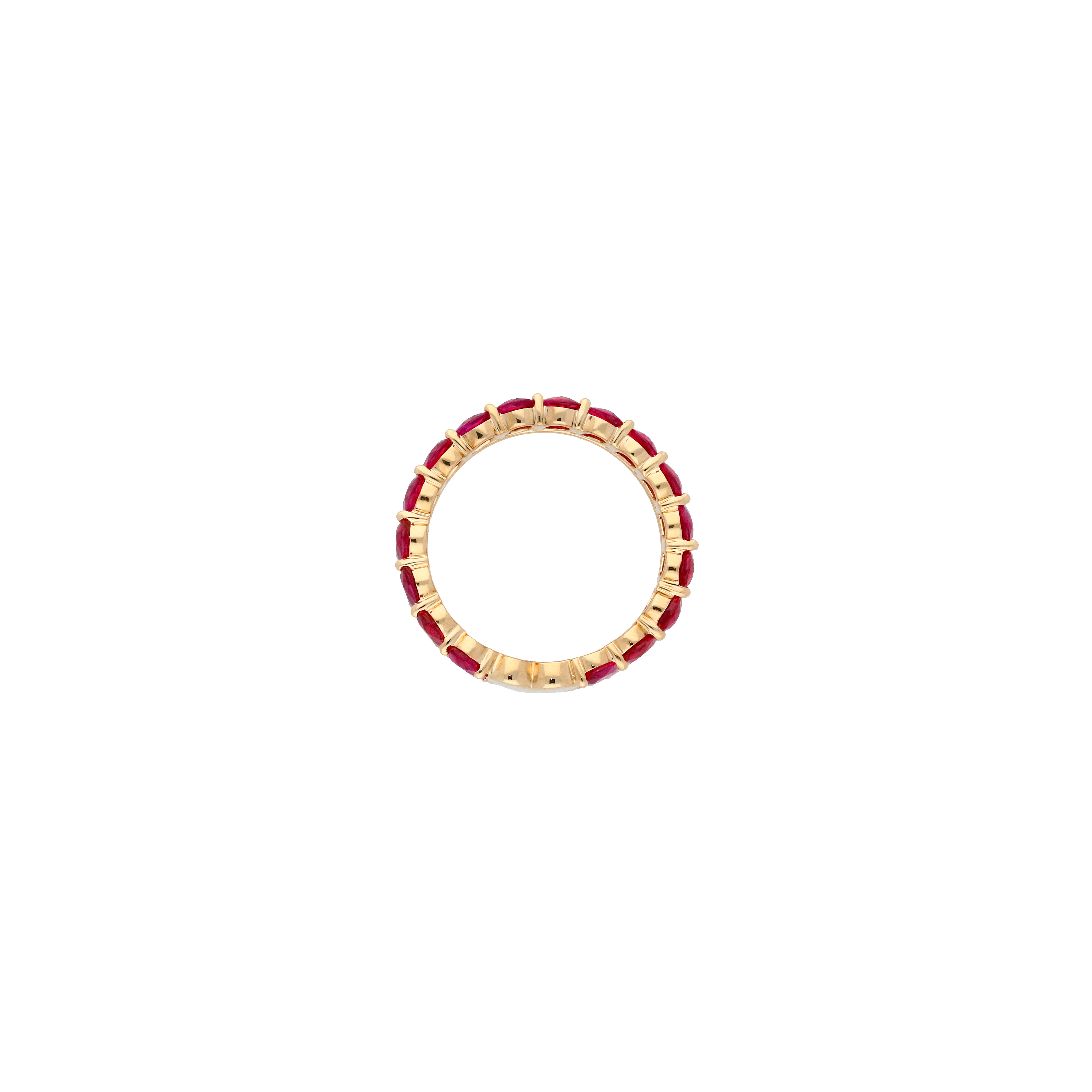 ANELLO ORO ROSA DIAMANTI BIANCHI E RUBINI - VR27358RUDP