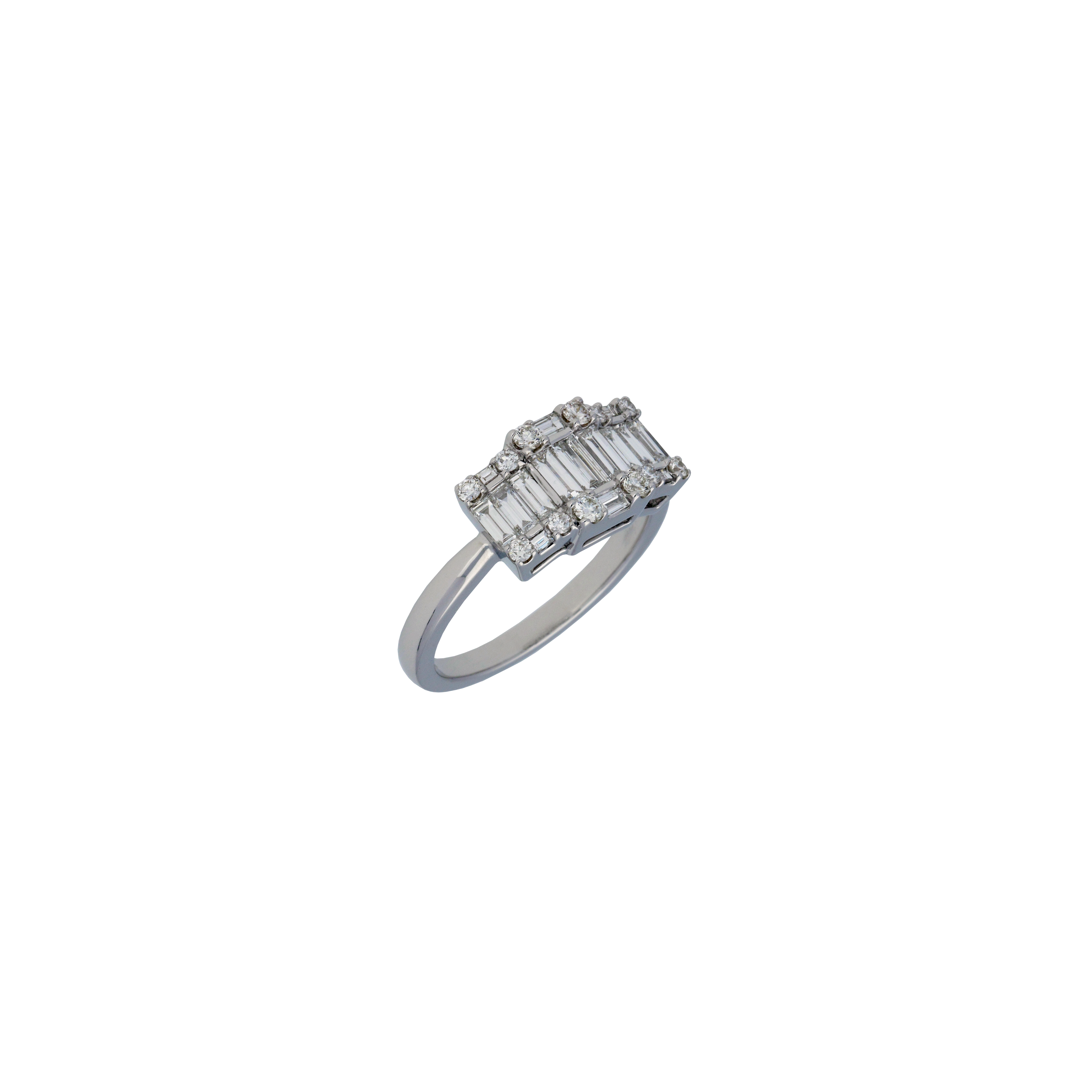 ANELLO IN ORO BIANCO E DIAMANTI BIANCHI - VR27376DW