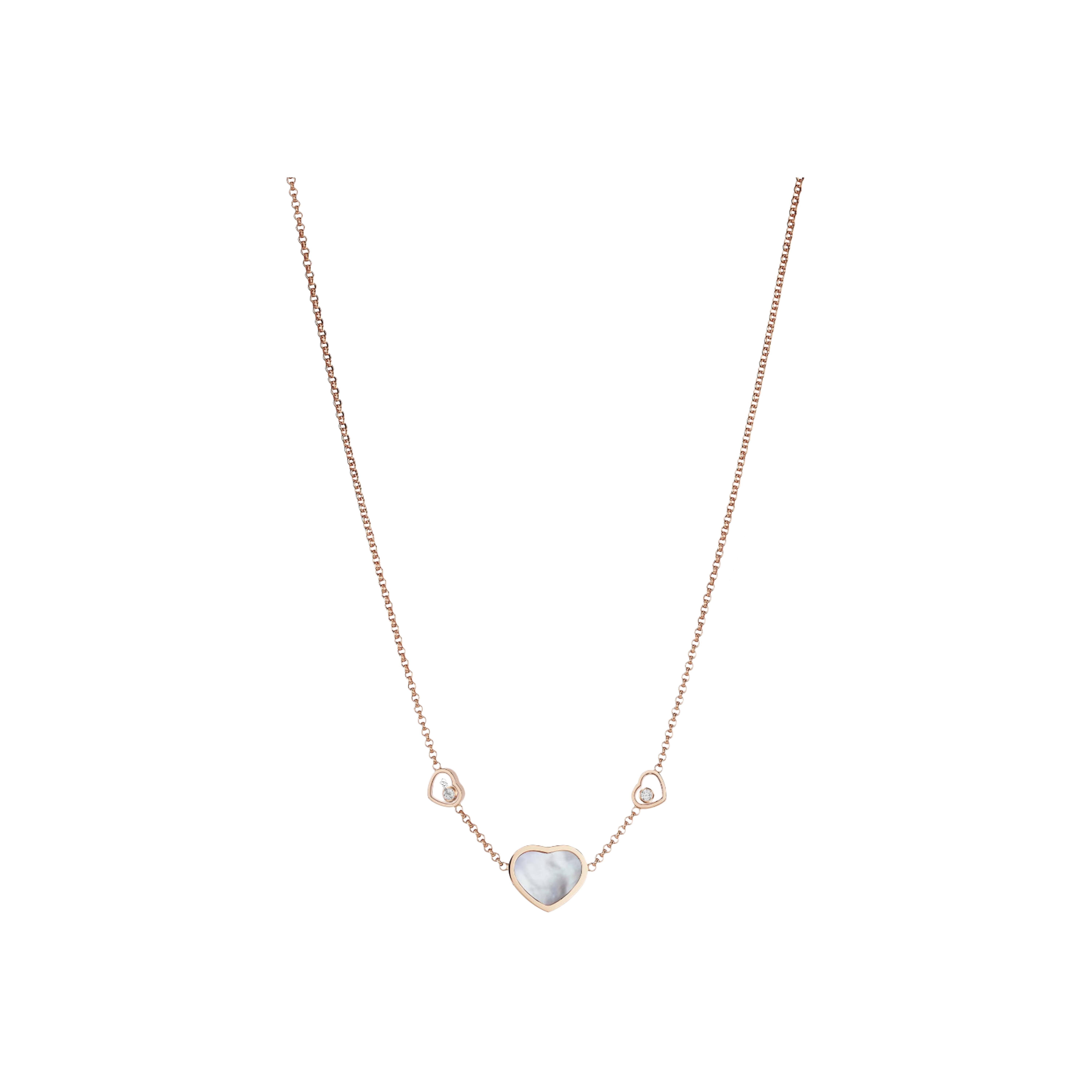 CHOPARD - COLLANA IN ORO ROSA ETICO, DIAMANTI, MADREPERLA - 81A082-5301 - 81A082-5301