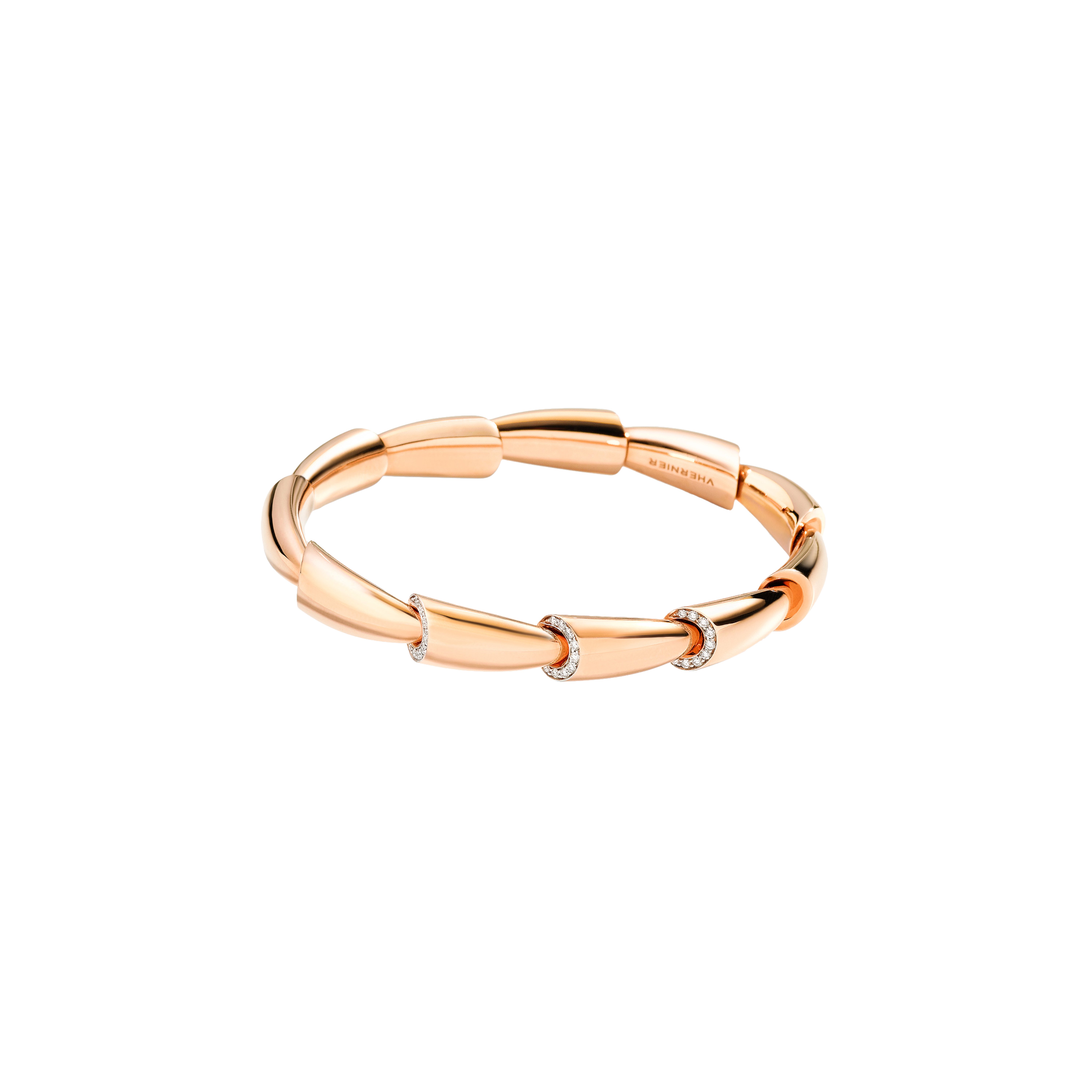 BRACCIALE CALLA MIDI IN ORO ROSA 18K E DIAMANTI - 0G1652BR313