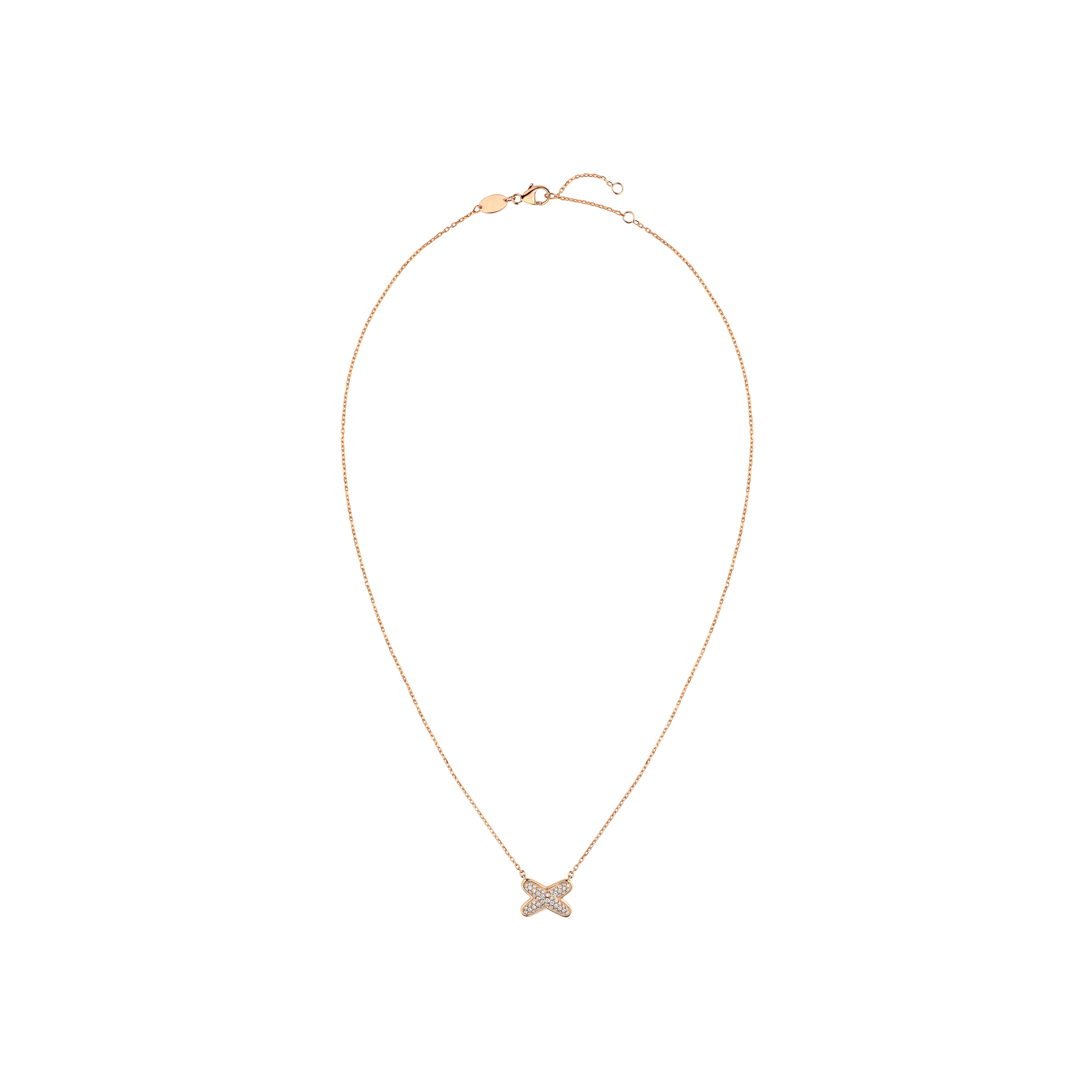 CHAUMET - COLLANA JEUX DE LIENS IN ORO ROSA E DIAMANTI - 083221 - 083221