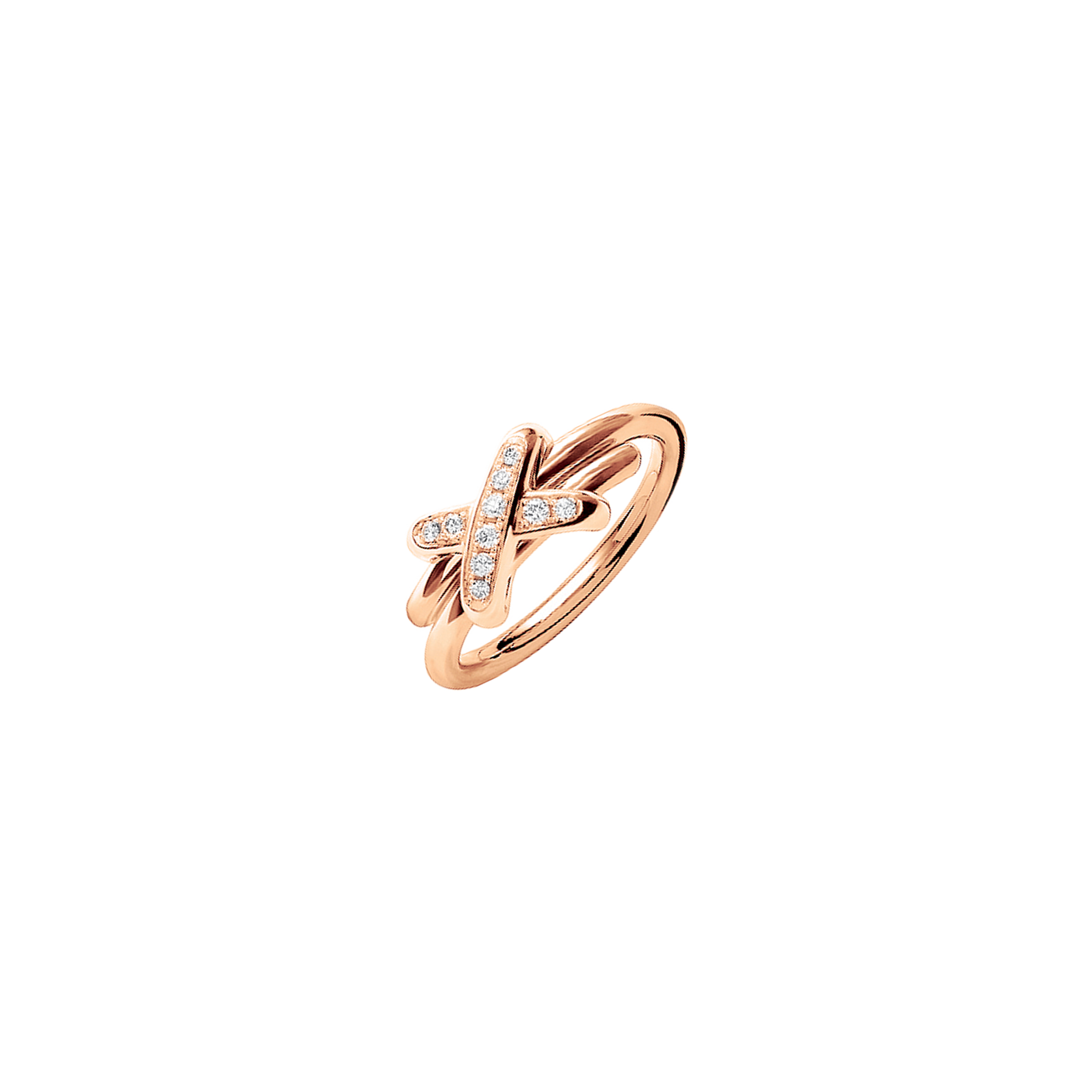 CHAUMET - ANELLO JEUX DE LIENS IN ORO ROSA E DIAMANTI - 081239 - 081239