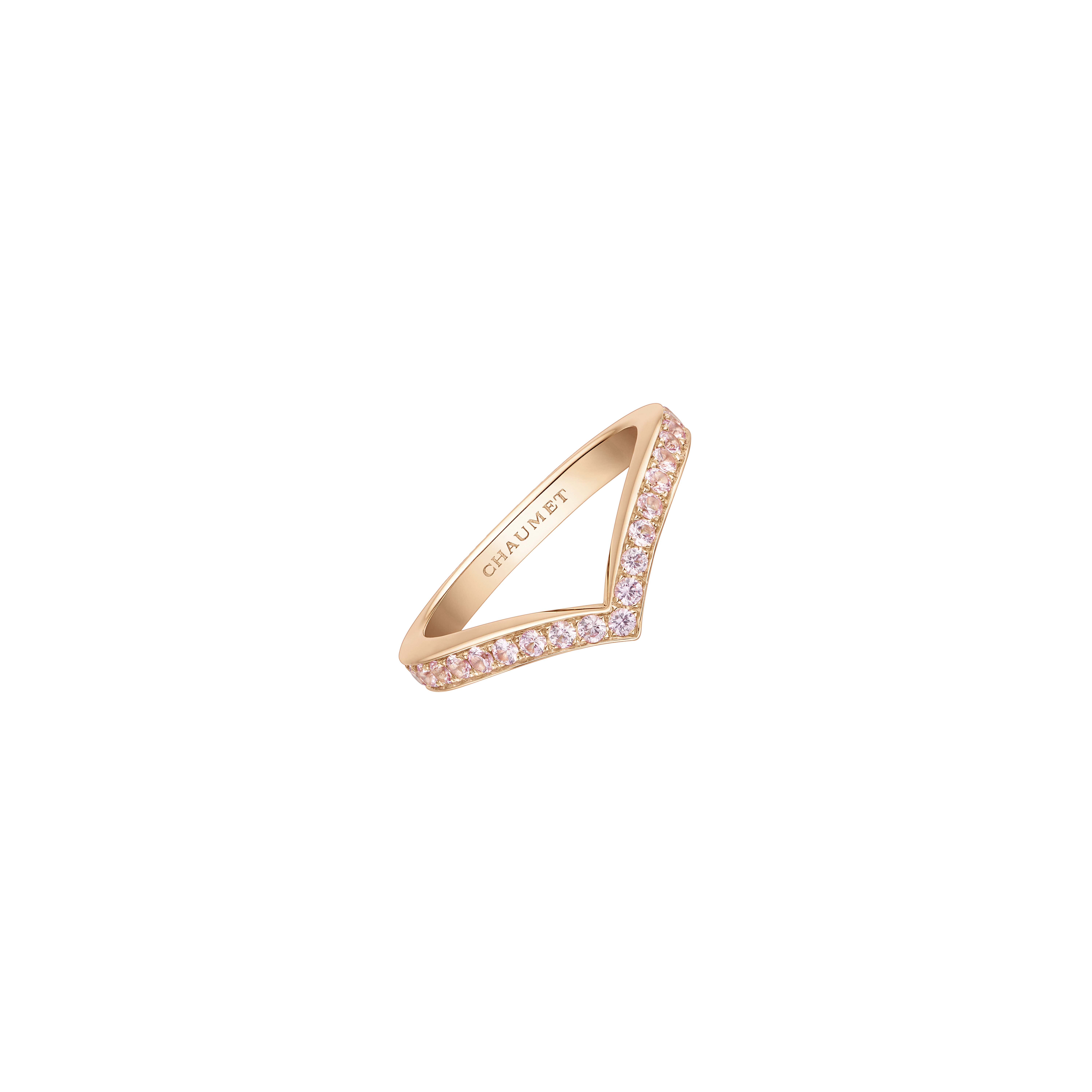 CHAUMET - ANELLO JOSÉPHINE AIGRETTE IN ORO ROSA E ZAFFIRI ROSA - 083687 - 083687