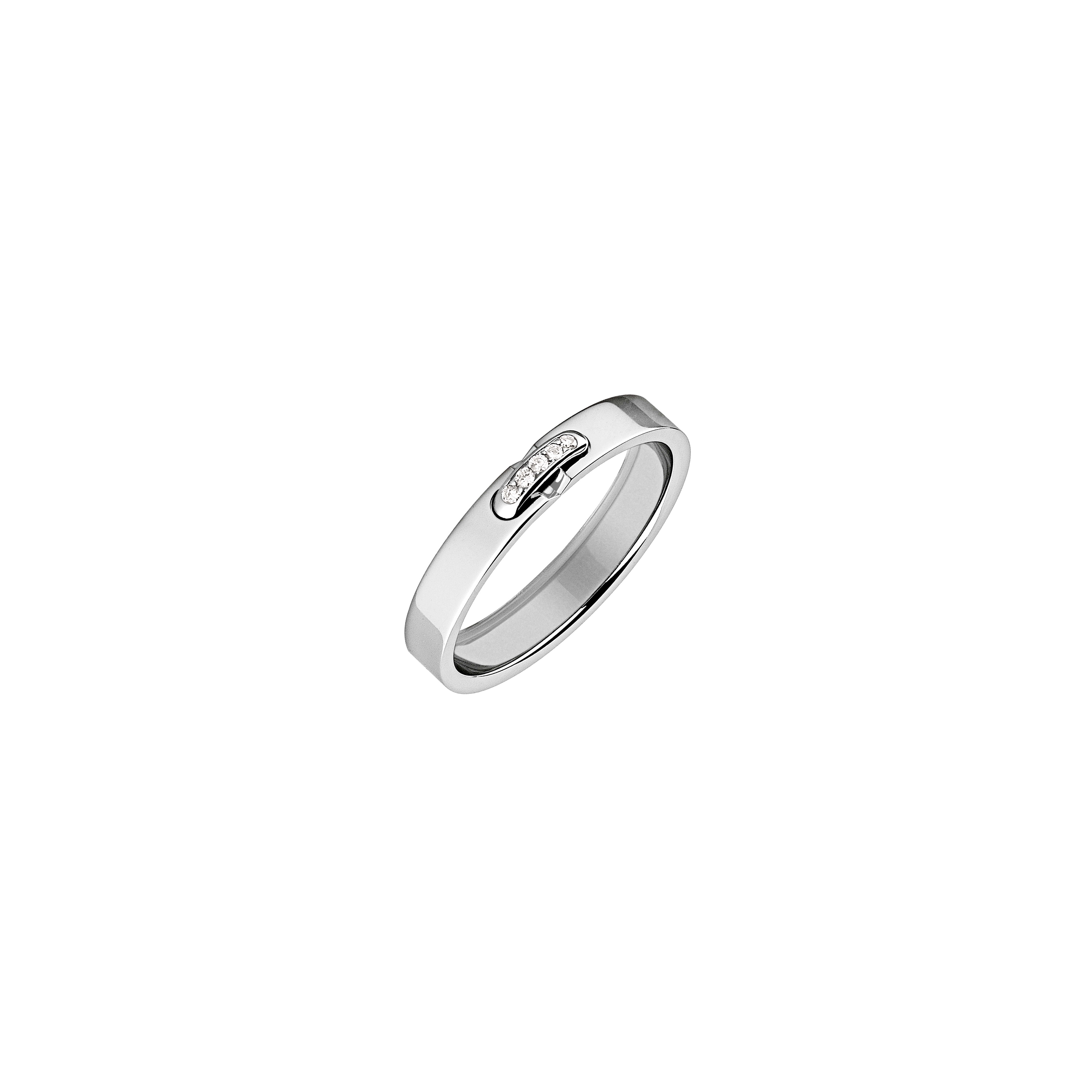 CHAUMET - FEDE NUZIALE EVIDENCE IN PLATINO E DIAMANTI - 081685 - 081685