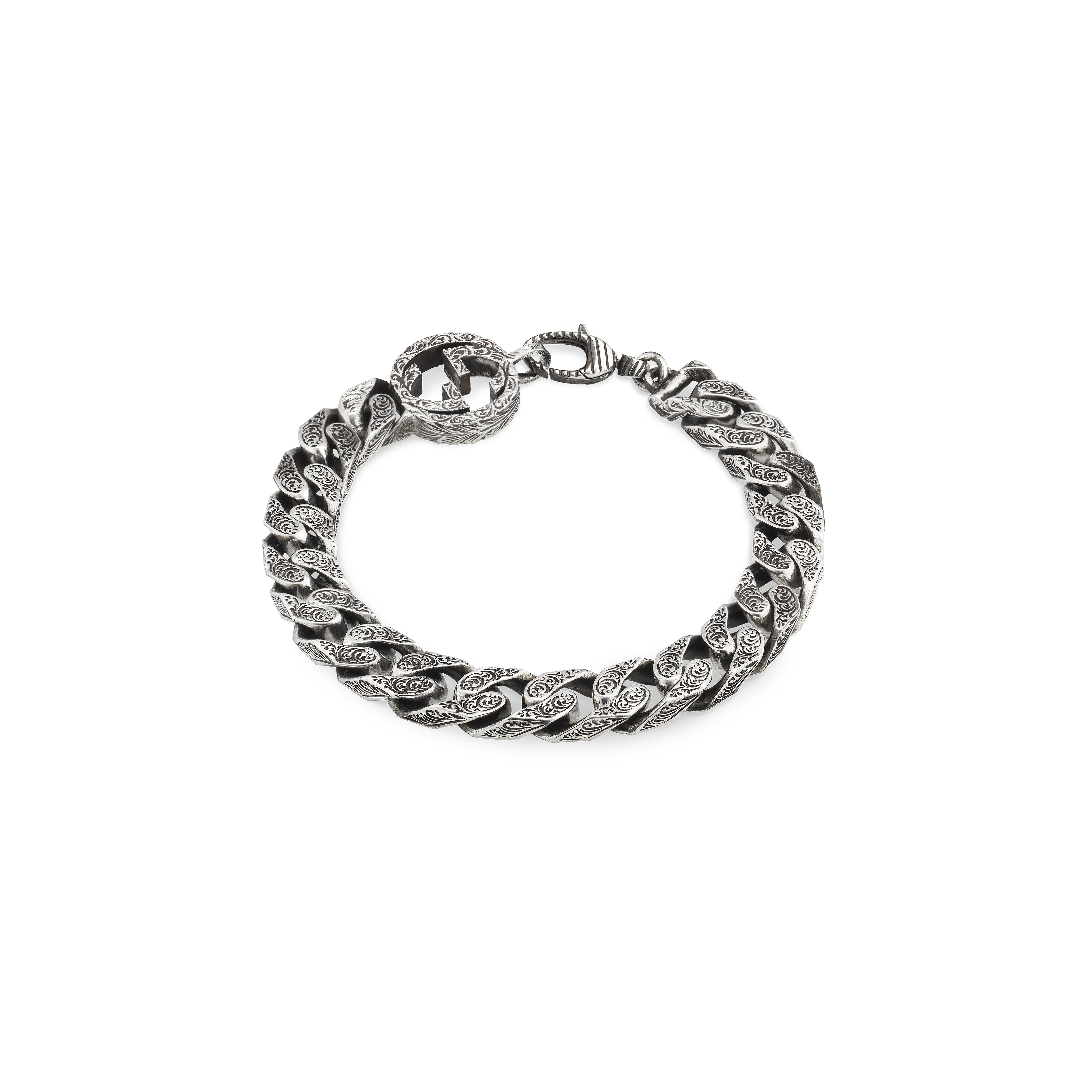 BRACCIALE GUCCI INTERLOCKING IN ARGENTO - YBA4542850010