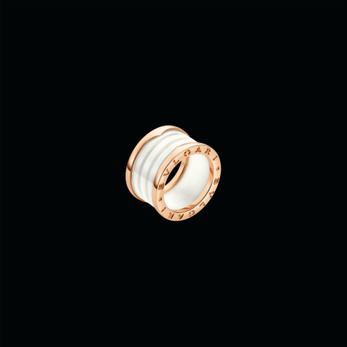 anello bulgari b zero1 ceramica bianca