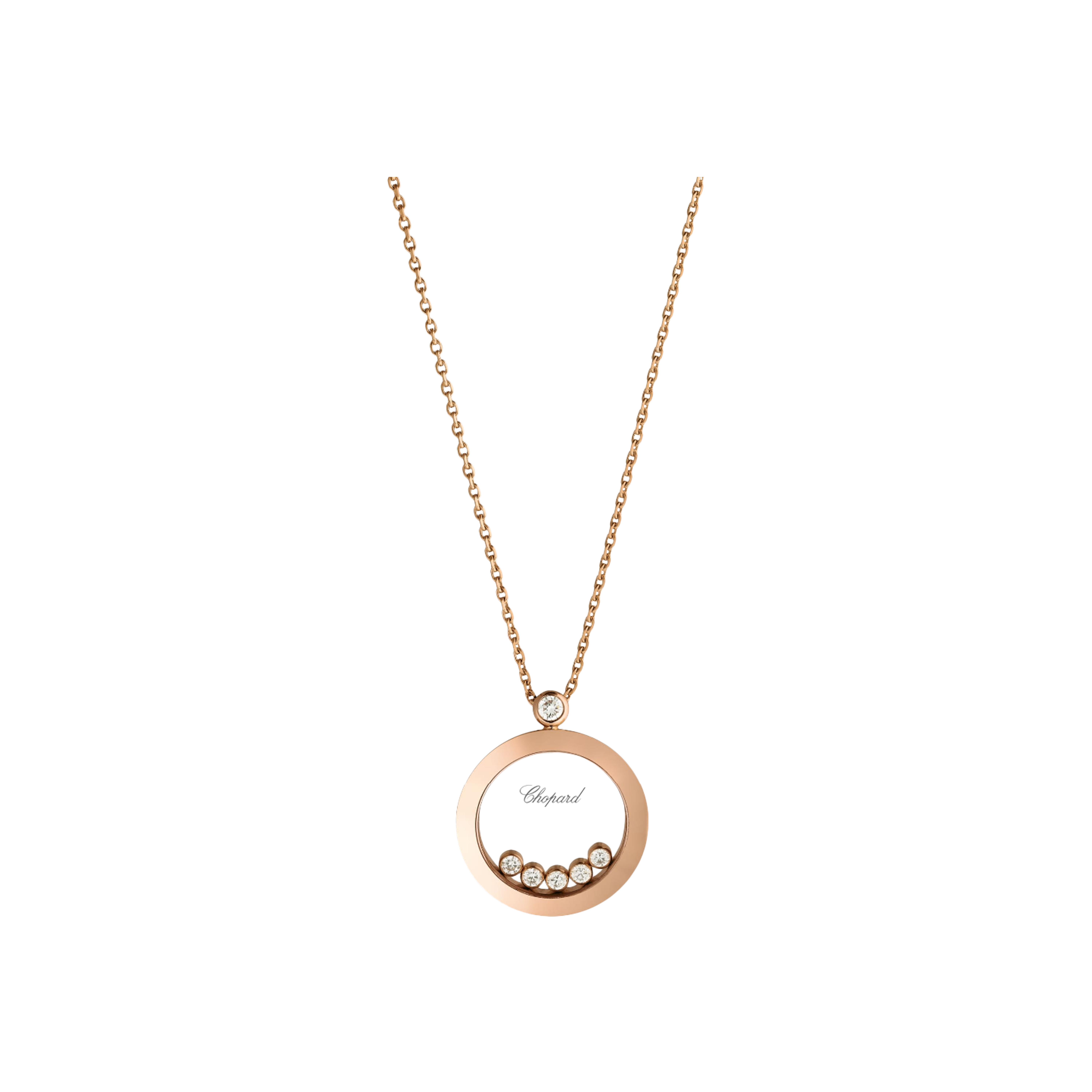 CHOPARD - COLLANA HAPPY DIAMONDS ICONS IN ORO ROSA E DIAMANTI - 799434-5001 - 799434-5001