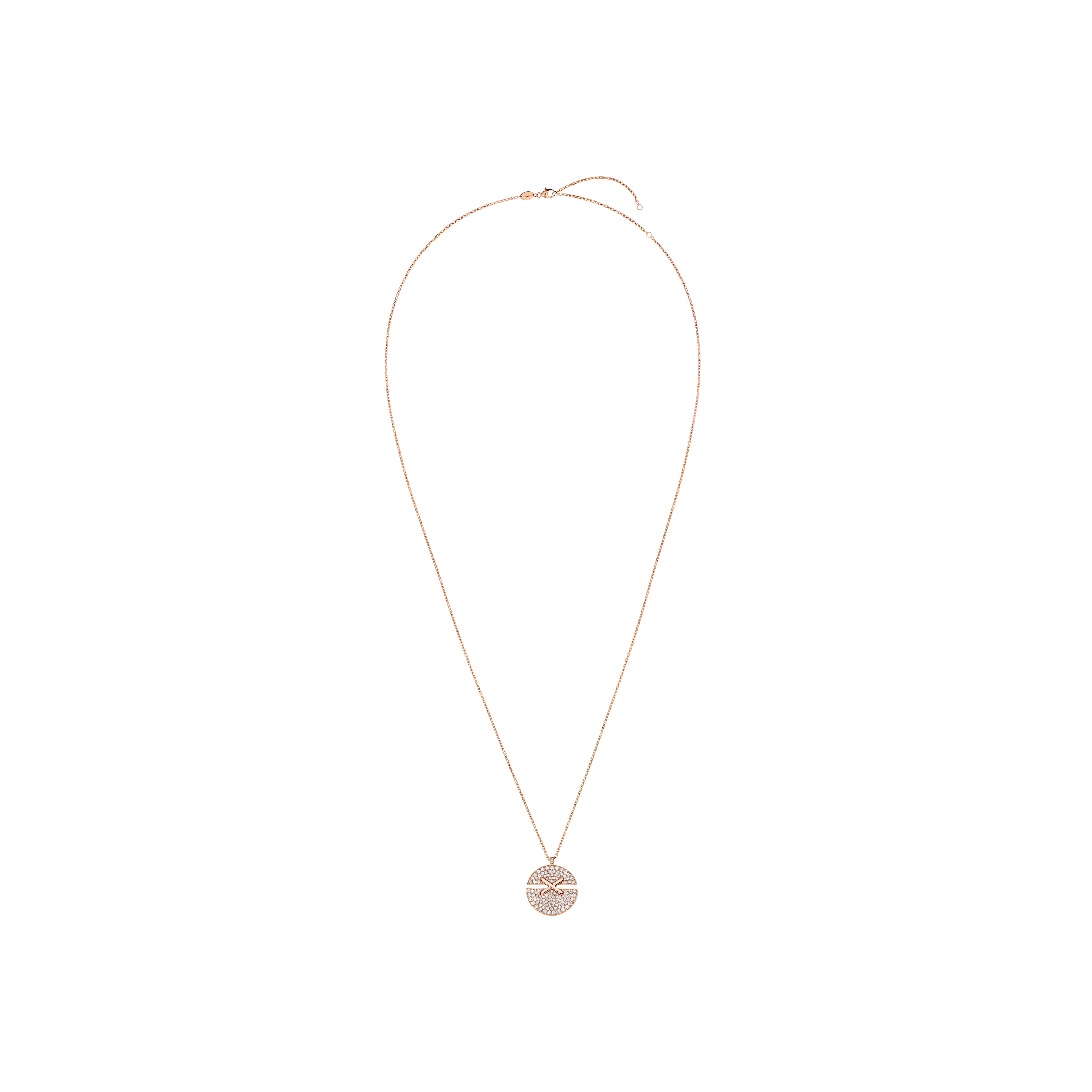 CHAUMET - COLLANA JEUX DE LIENS HARMONY DIAMONDS MODELLO PICCOLO IN ORO ROSA CON DIAMANTI - 084221