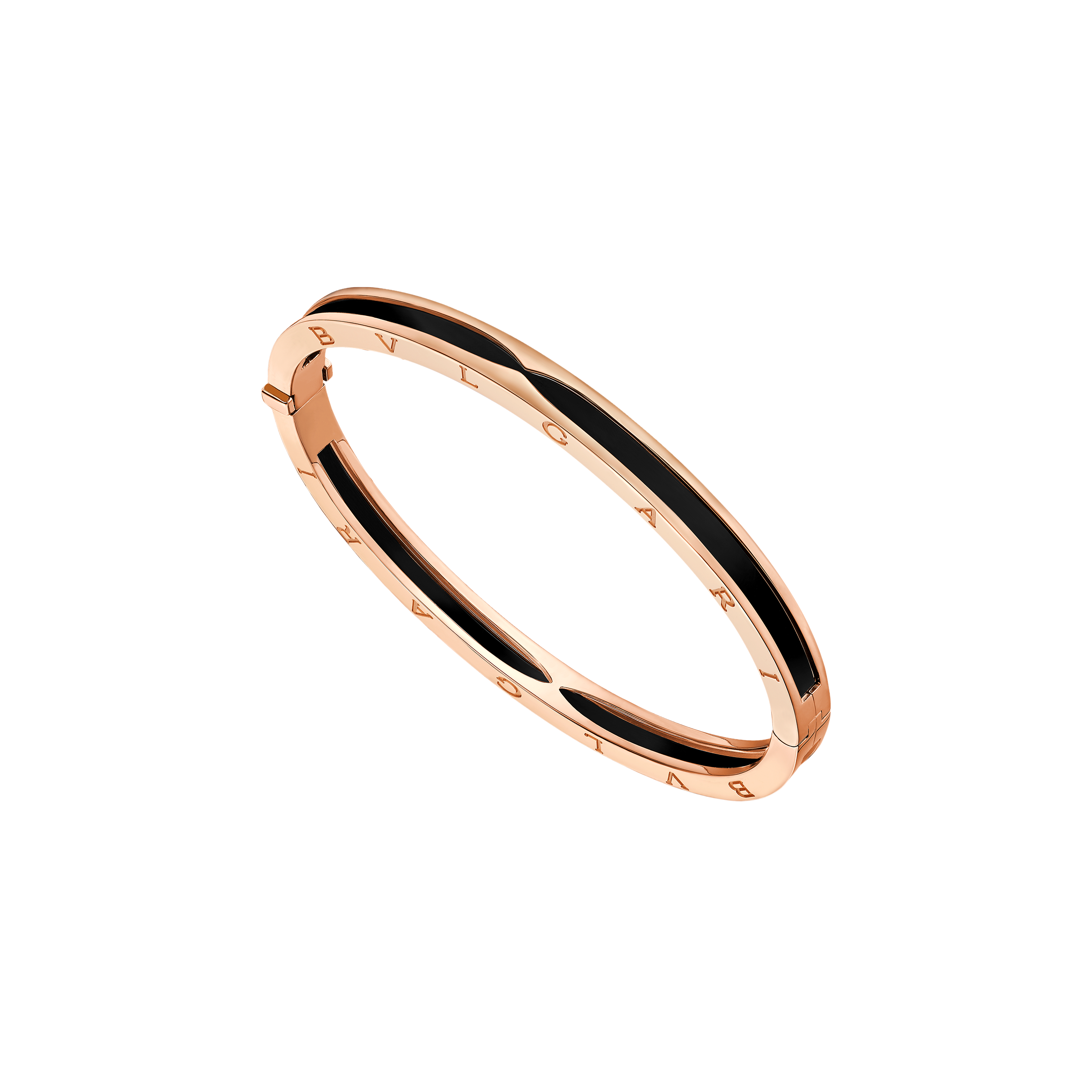 BRACCIALE B.ZERO1 IN ORO ROSA E CERAMICA NERA - BR857618 - BR857618