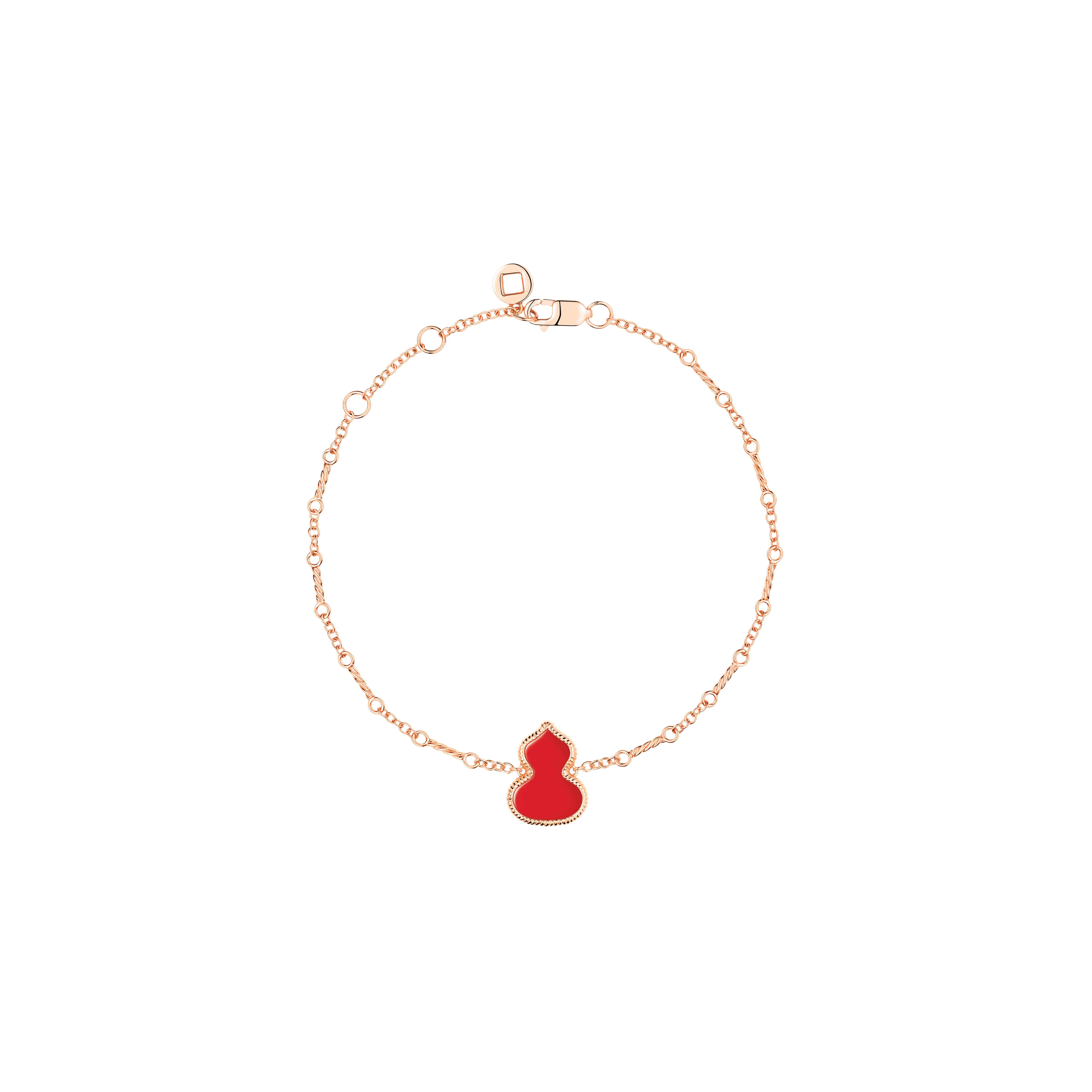 BRACCIALE WULU IN ORO ROSA E AGATA ROSSA - WU-030-BL-RGRA - WZB30AJRGRA