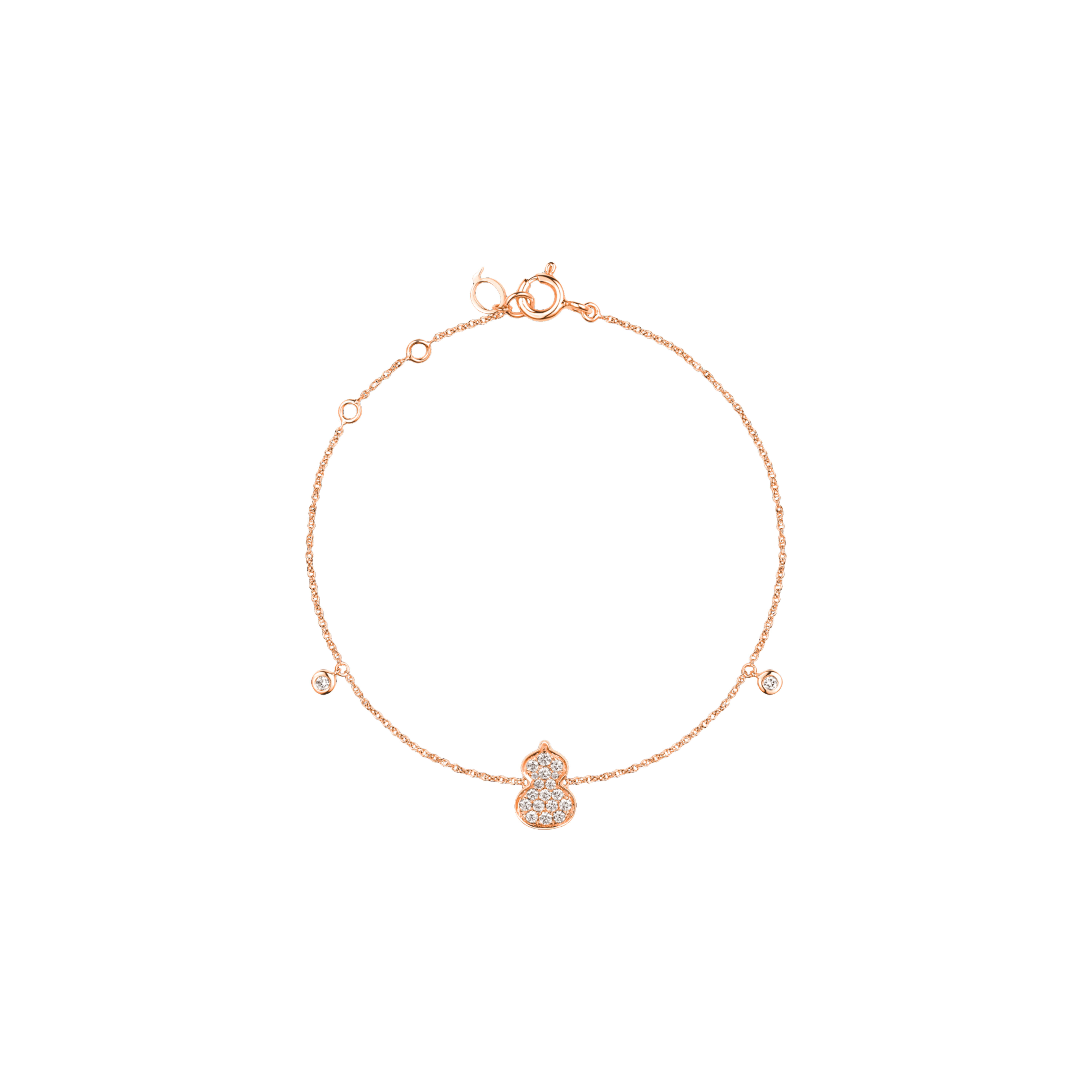 BRACCIALE PETITE WULU IN ORO ROSA CON PAVÈ DI DIAMANTI - WU-BR0009A-RGD - WUBPT9ARGDI