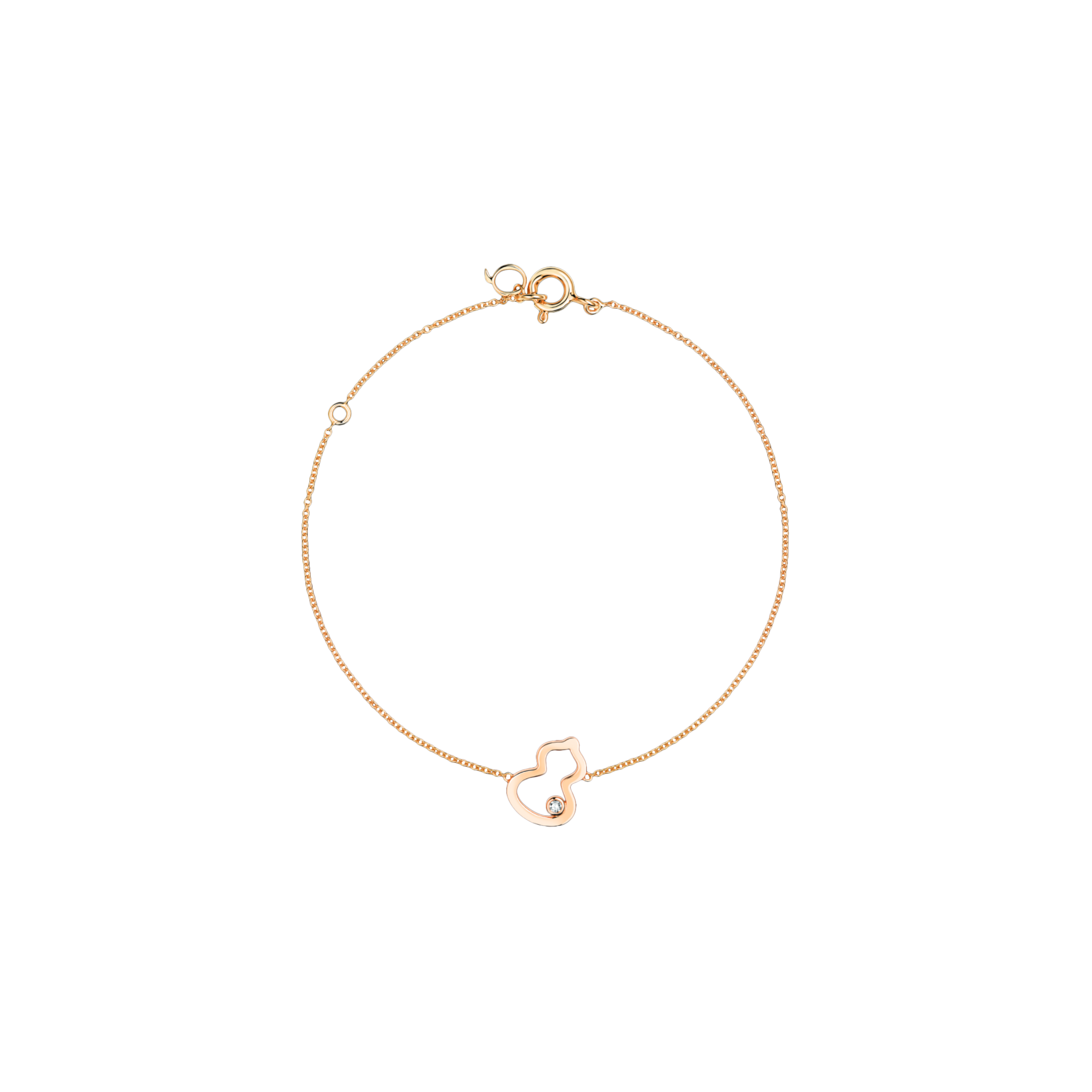 BRACCIALE PETITE WULU IN ORO ROSA CON DIAMANTE - WU-BR0006A-RGD - WUBPT6ARGDI