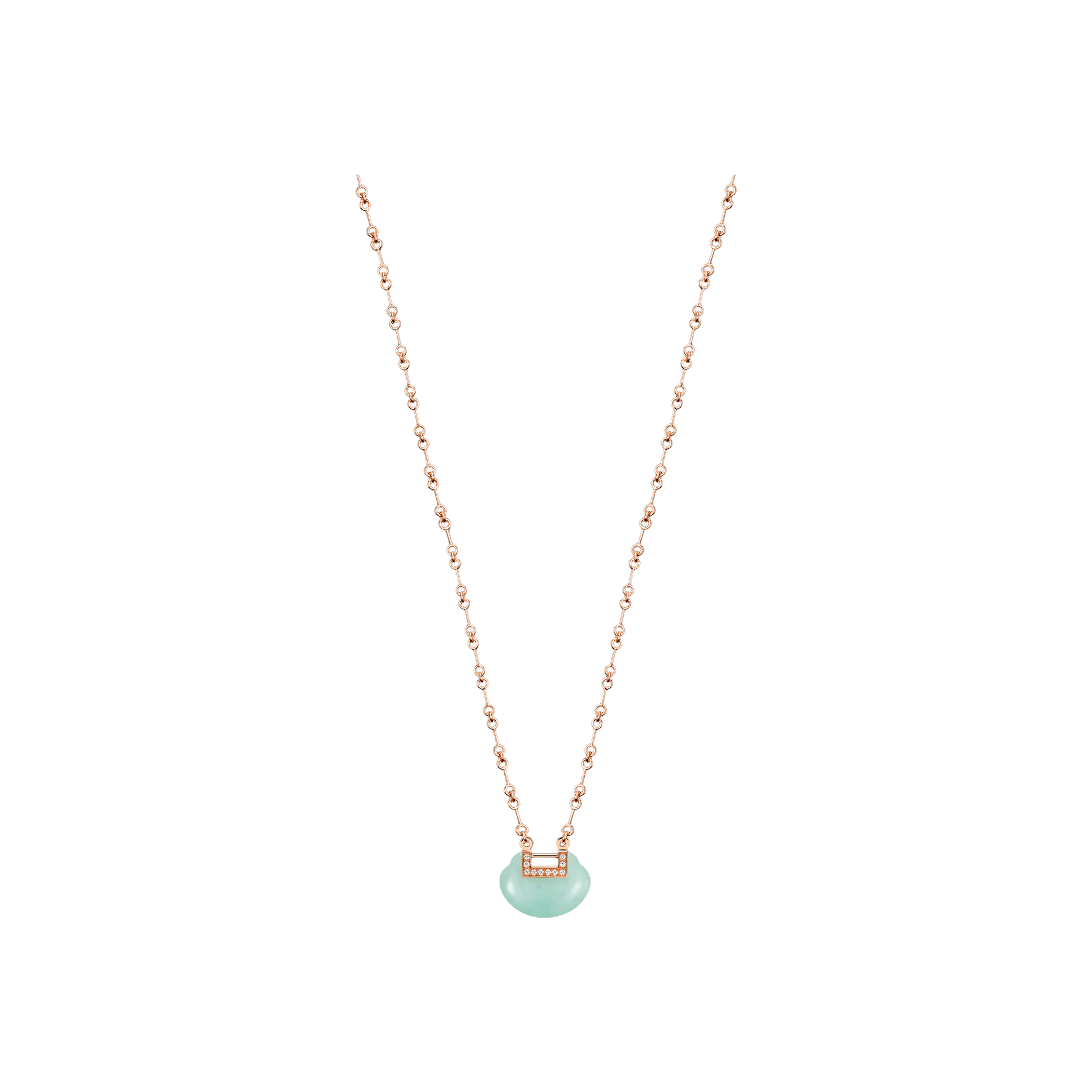 COLLANA YU YI SMALL ORO ROSA 18 KT CON DIAMANTI - YY-030-NL-RGDGJE - YYN30AQRGJE