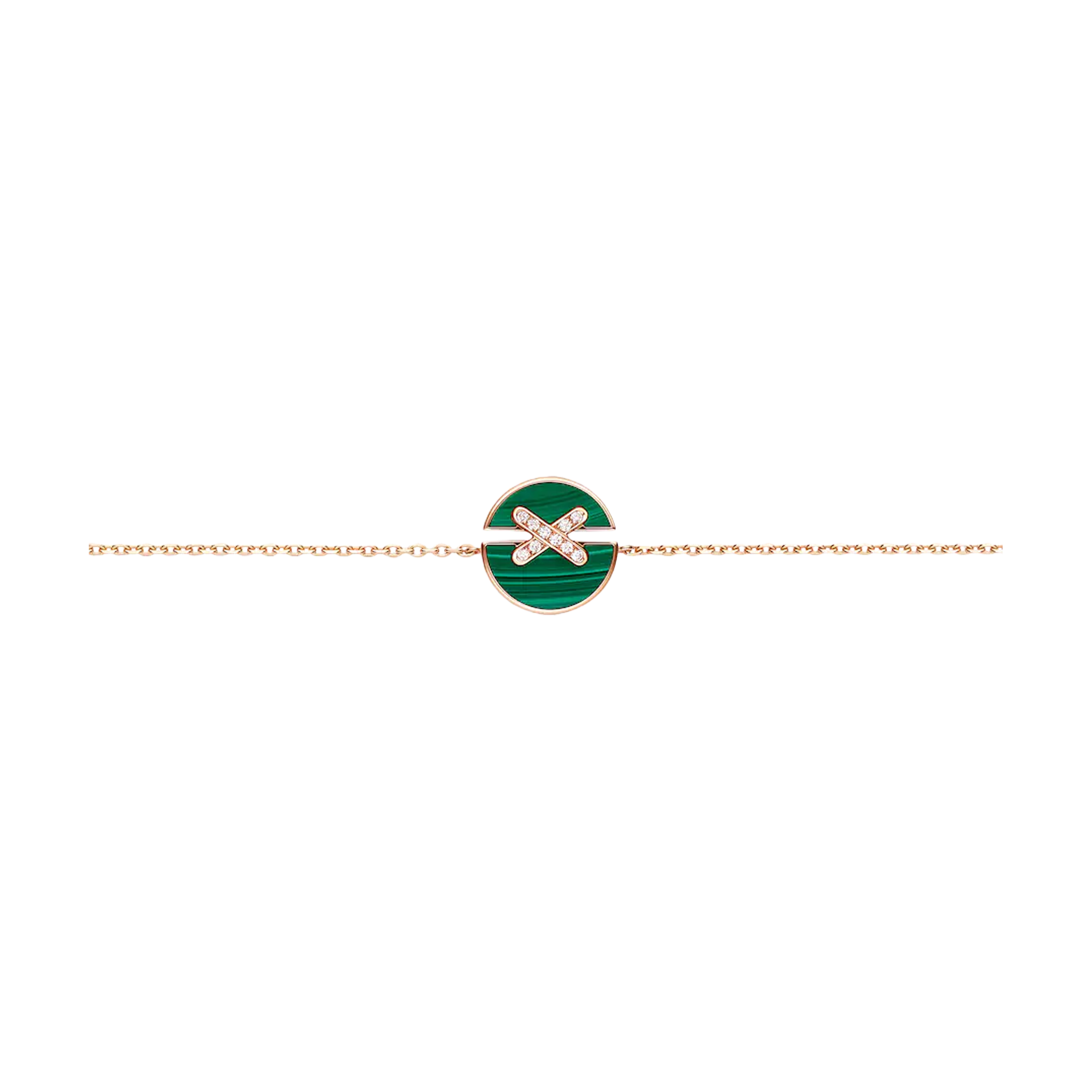 CHAUMET - BRACCIALE JEUX DE LIENS HARMONY IN ORO ROSA CON DIAMANTI E MALACHITE - 084997 - 084997