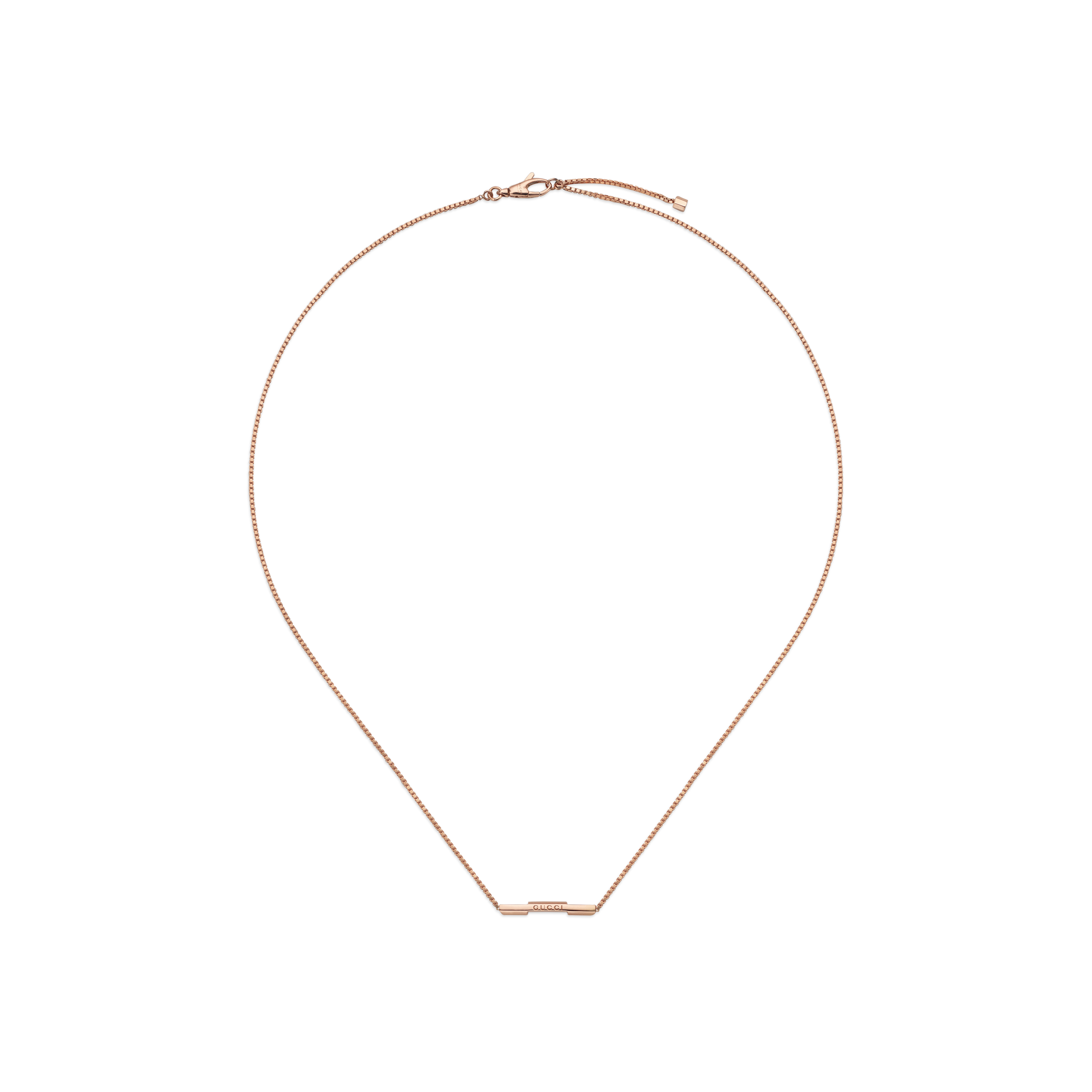 COLLANA GIROCOLLO GUCCI LINK TO LOVE IN ORO ROSA - YBB66210800200U - YBB66210800200U