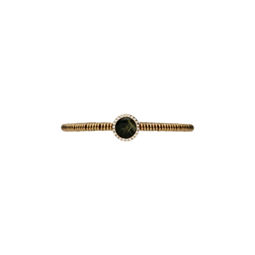 Bracciale elastico in Argento placcato rosÈ , Rutilio e zirconi bianchi - BRA2419-21