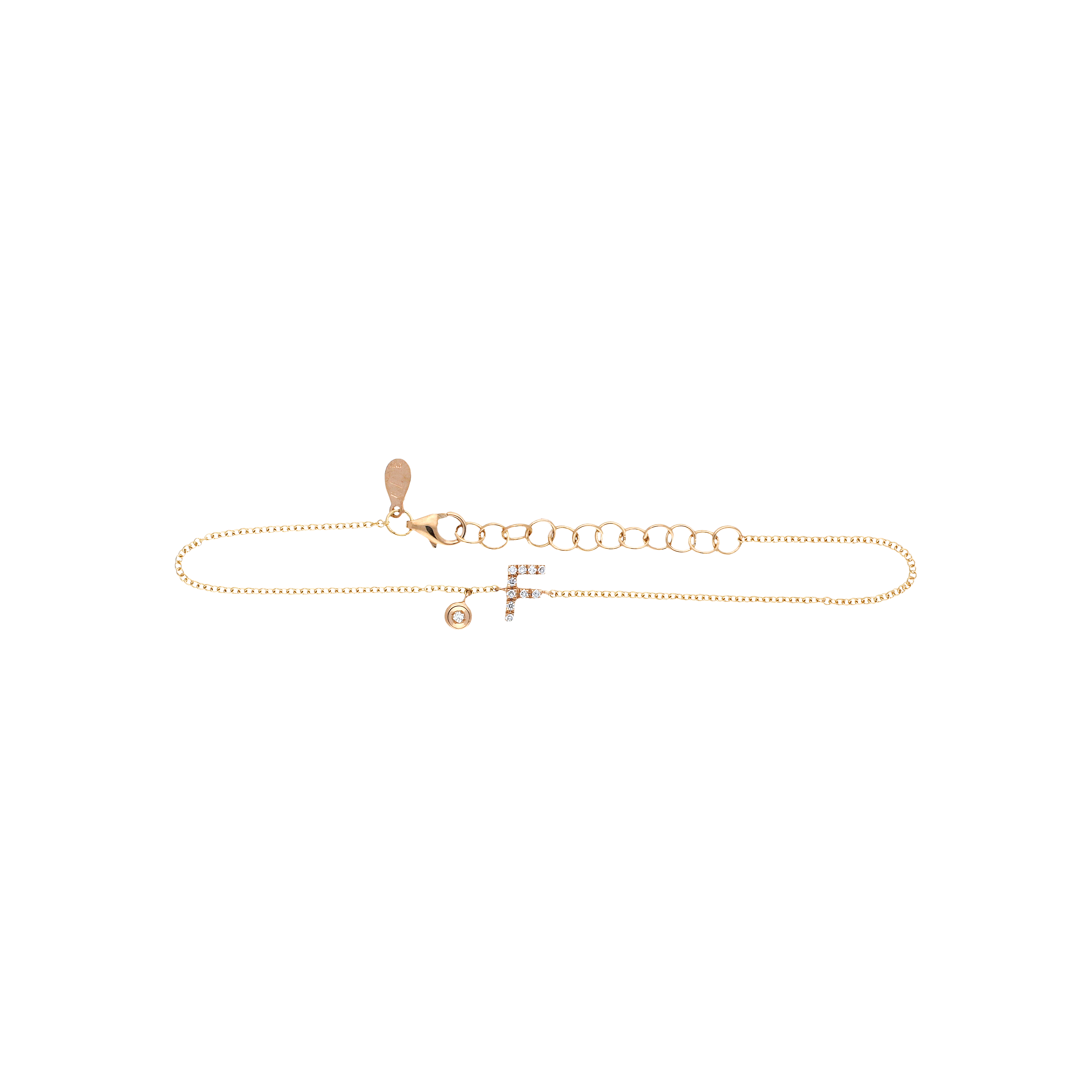 Bracciale in oro rosa 18 carati e diamanti bianchi taglio brillante - BRL6041FRB