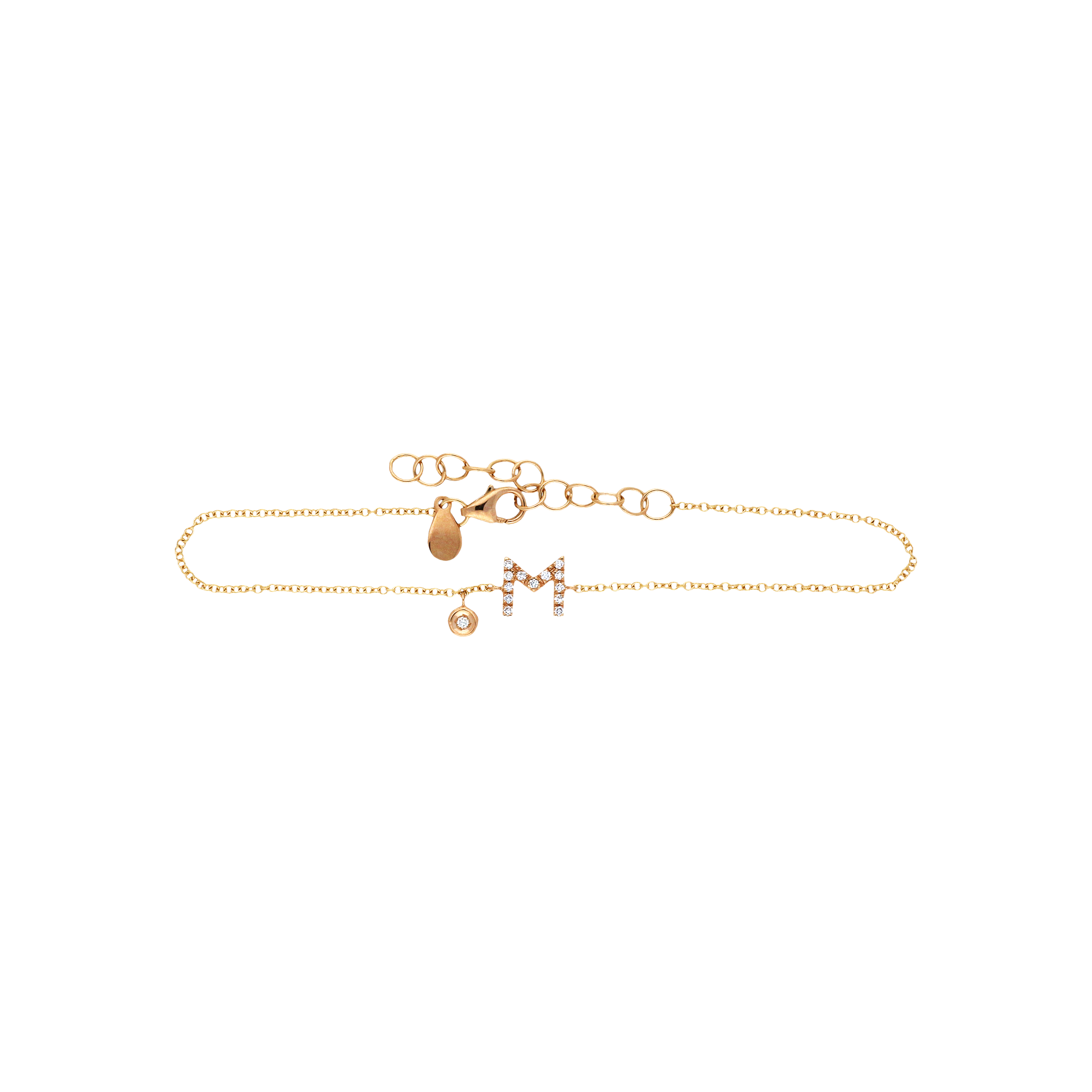 Bracciale in oro rosa 18 carati e diamanti bianchi taglio brillante - BRL6046MRB