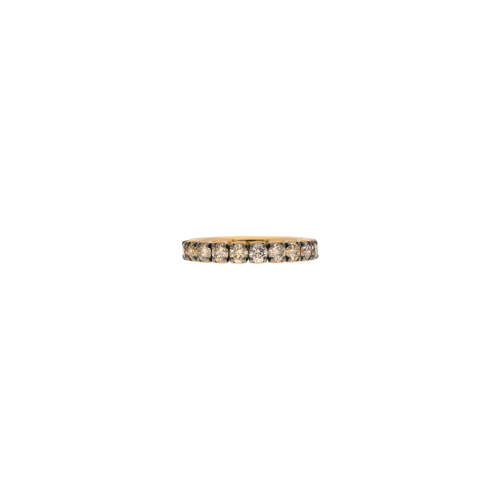 ANELLO VERETTA A MEZZO GIRO IN ORO ROSA CON DIAMANTI BROWN - FA1116R002N