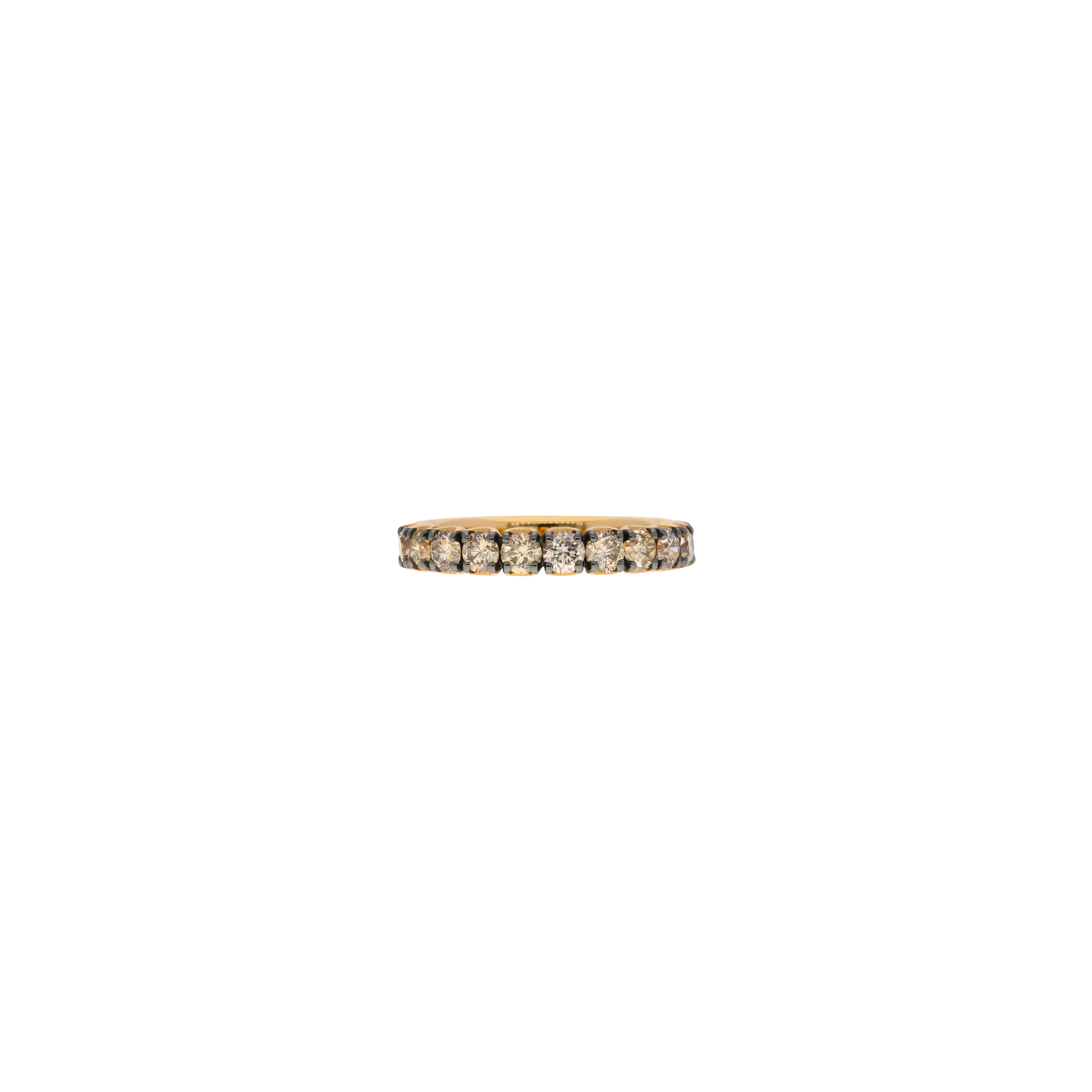 ANELLO VERETTA A MEZZO GIRO IN ORO ROSA CON DIAMANTI BROWN - FA1116R002N