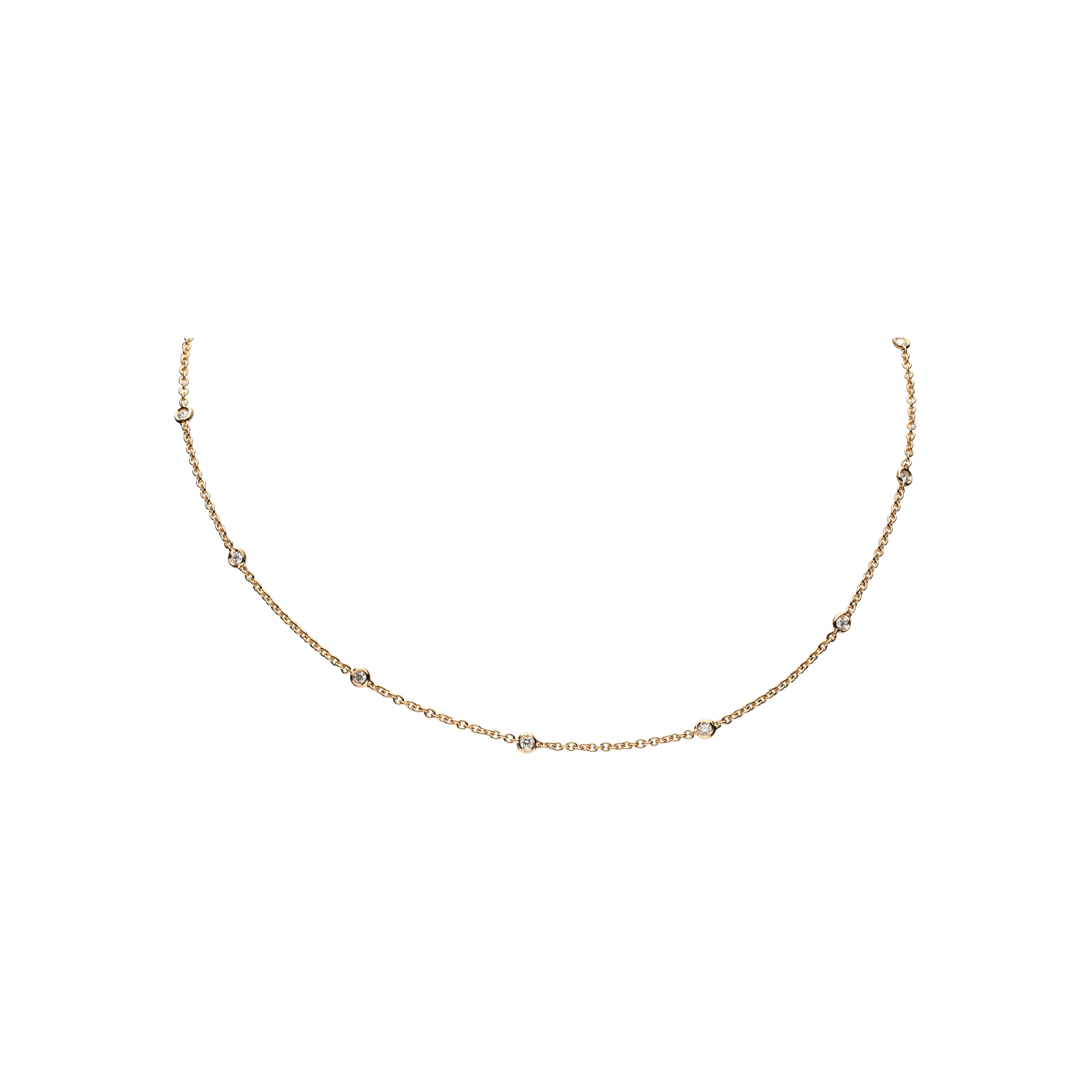 COLLANA IN ORO ROSA CON DIAMANTI INCASTONATI - 212-L131