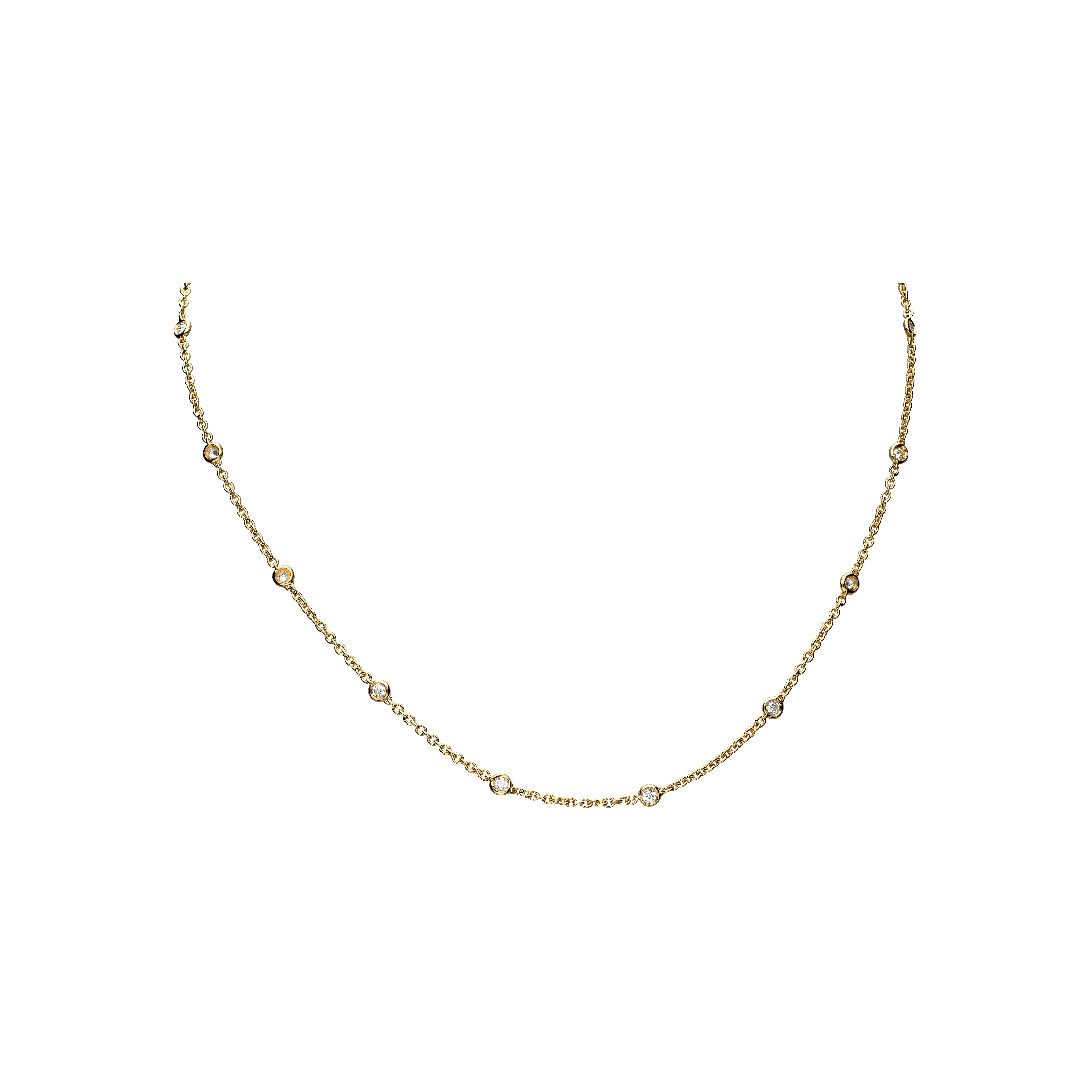 COLLANA GIROCOLLO IN ORO ROSA CON DIAMANTI INCASTONATI - 212-L943-OR