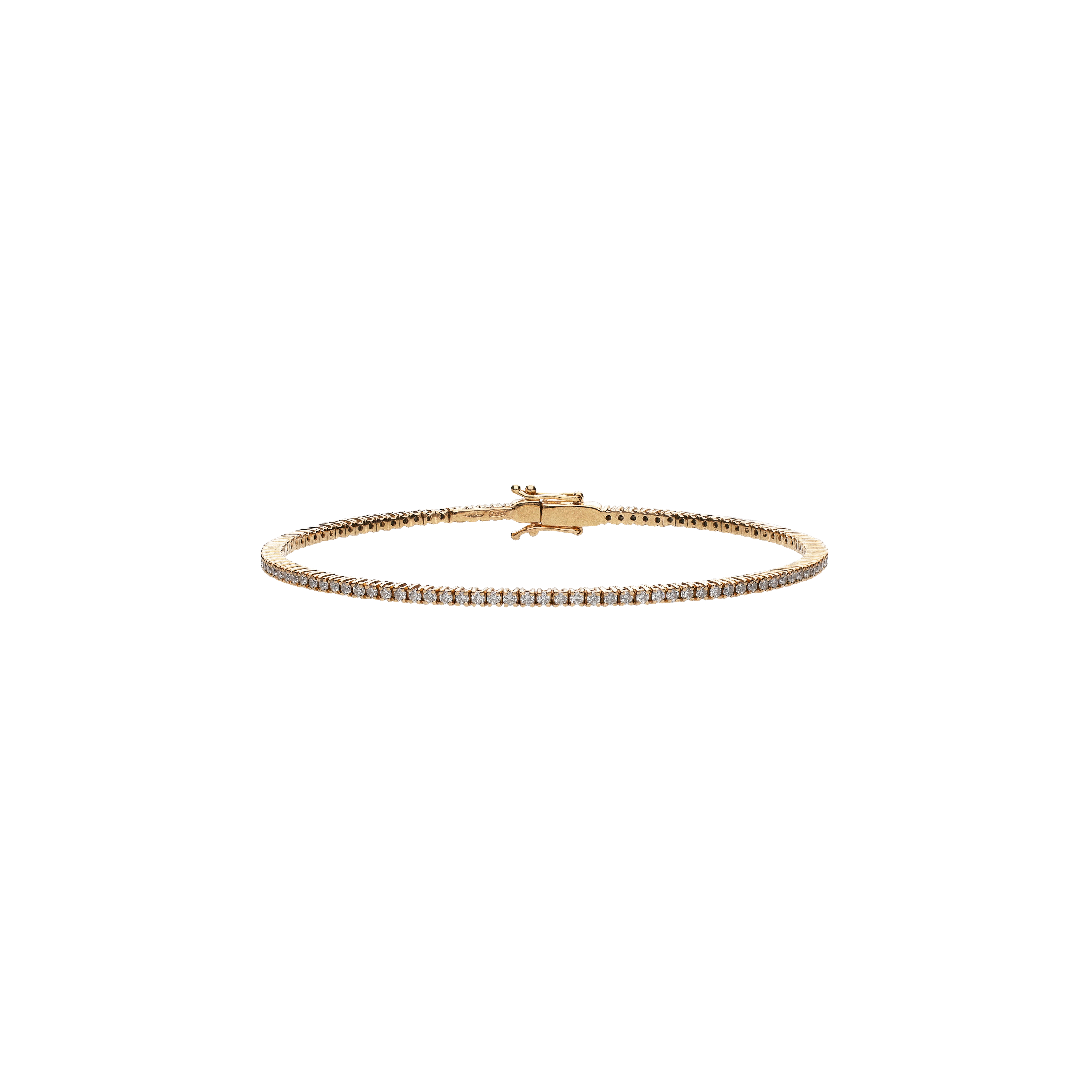 BRACCIALE TENNIS IN ORO ROSA CON DIAMANTI BIANCHI - 329-PRE-C