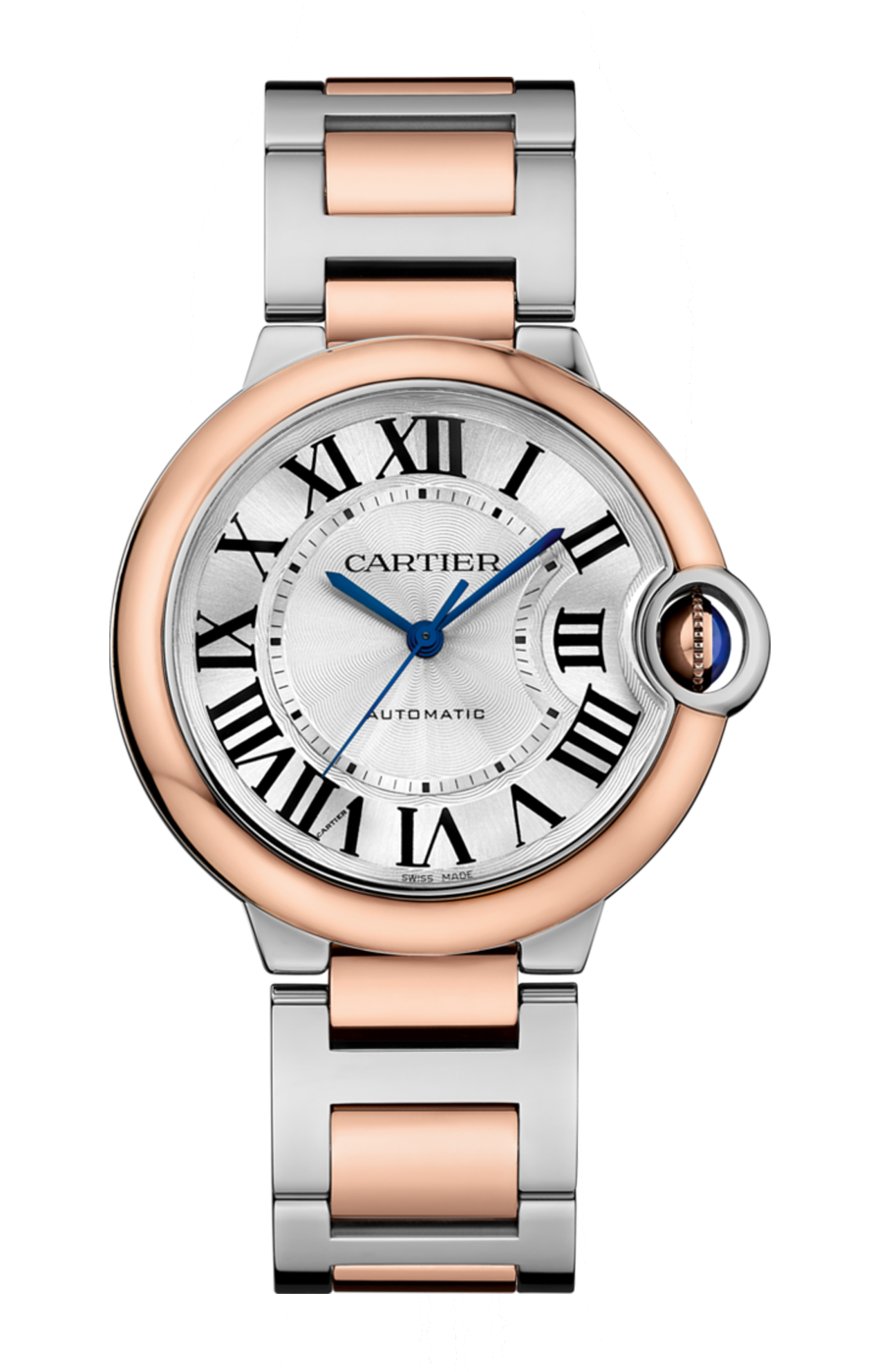 BALLON BLEU DE CARTIER 36 MM, MOVIMENTO MECCANICO A CARICA AUTOMATICA, ORO ROSA, ACCIAIO - W2BB0033