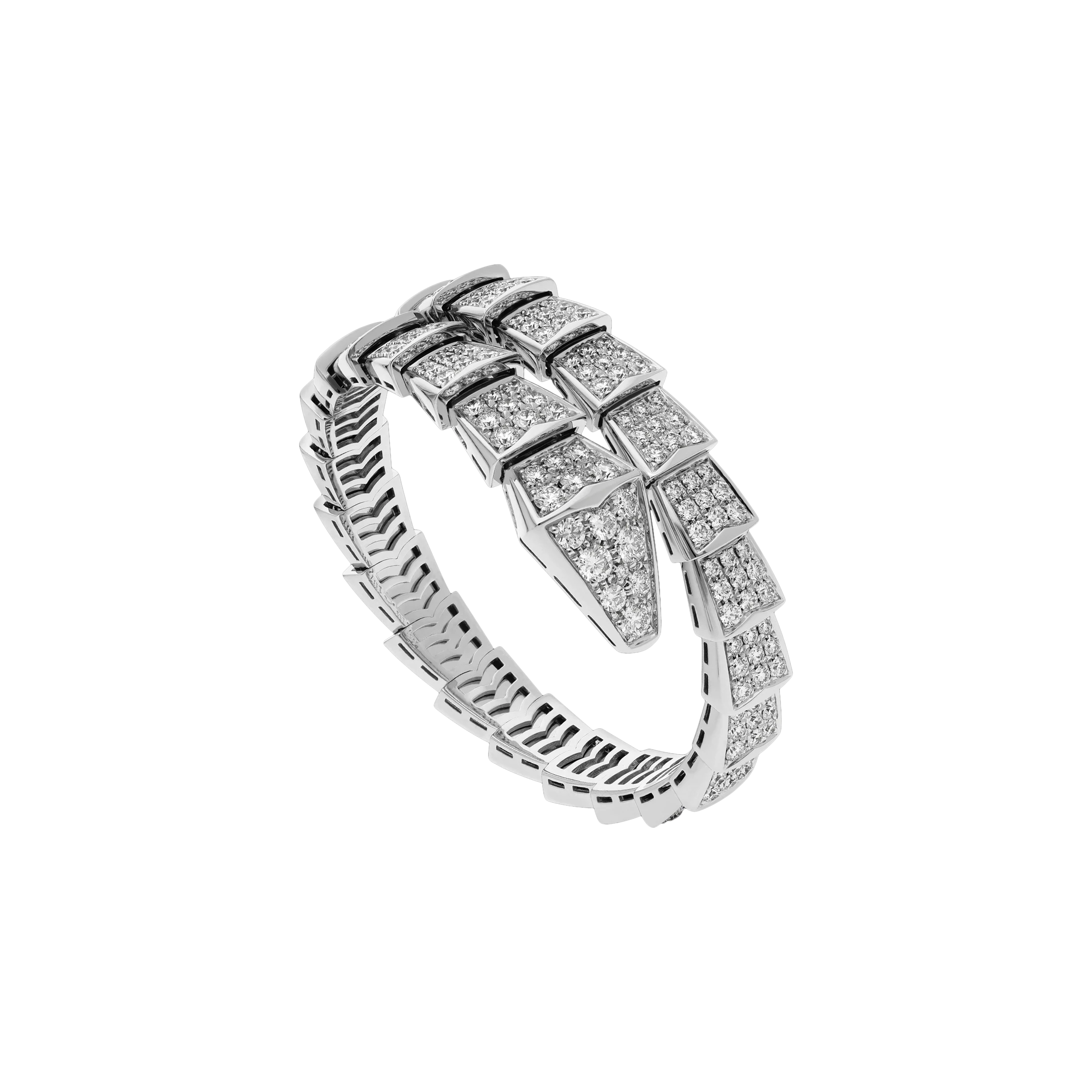 BRACCIALE SERPENTI VIPER IN ORO BIANCO E FULL PAVÈ DI DIAMANTI - BR855231 - BR855231