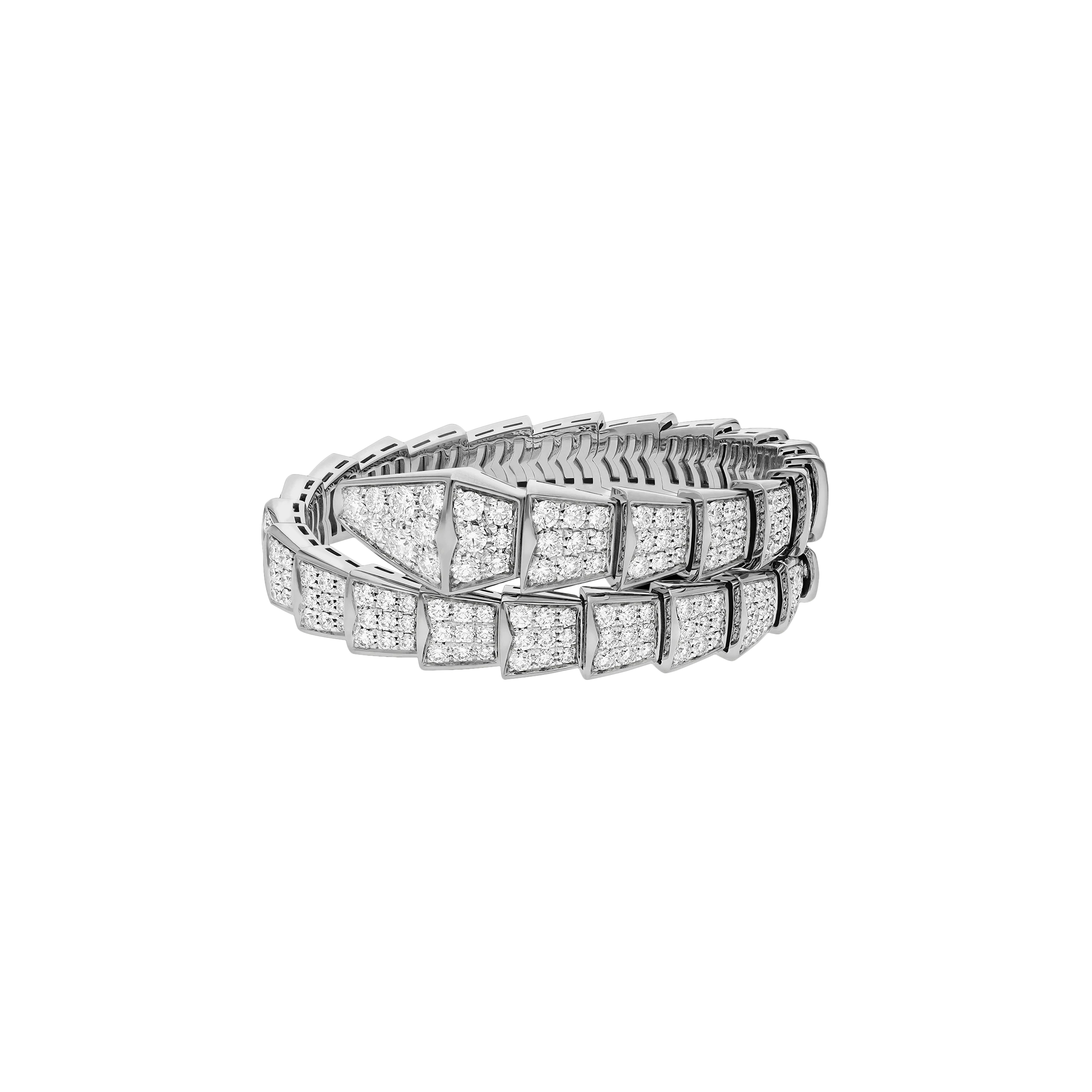 BRACCIALE SERPENTI VIPER IN ORO BIANCO E FULL PAVÈ DI DIAMANTI - BR855231 - BR855231