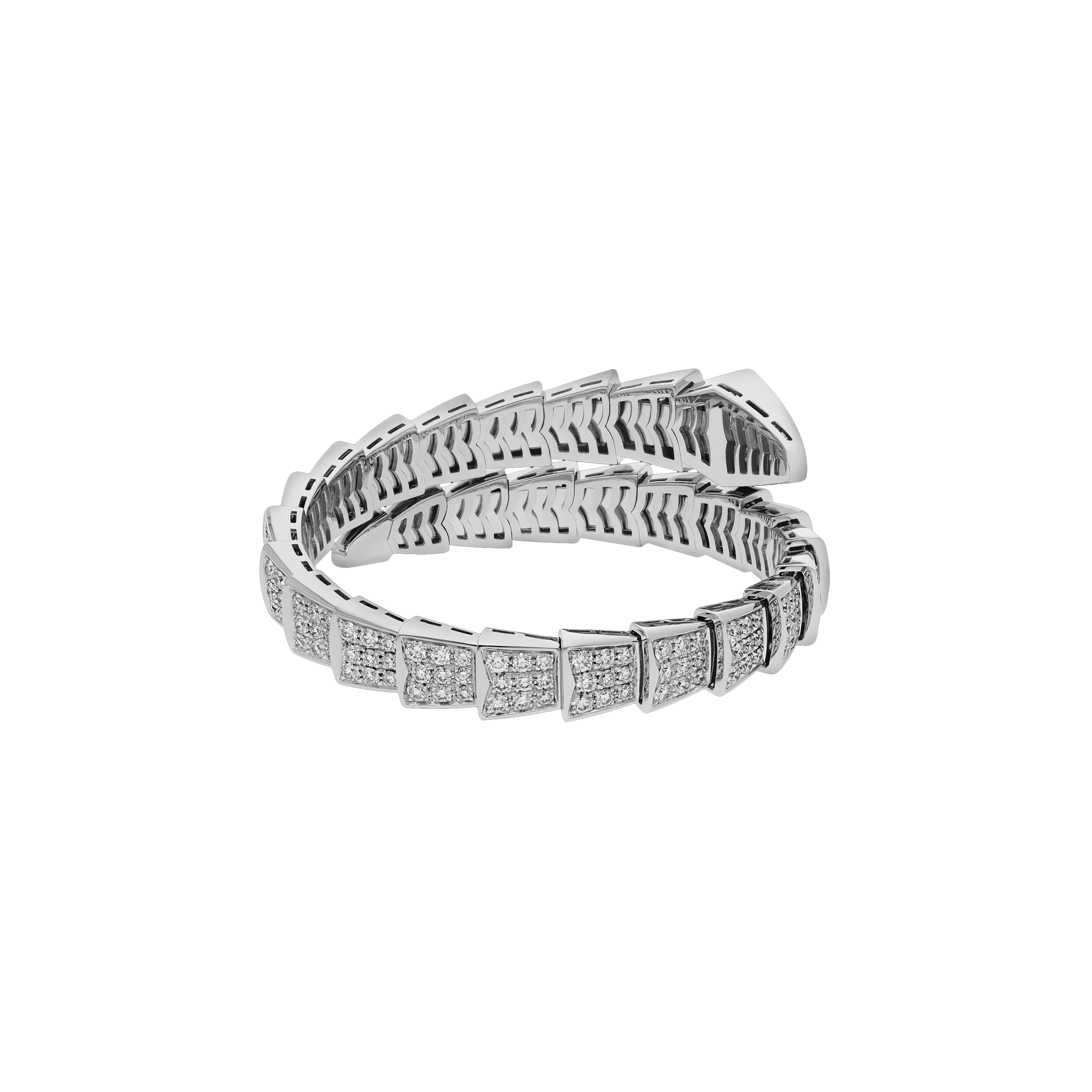 BRACCIALE SERPENTI VIPER IN ORO BIANCO E FULL PAVÈ DI DIAMANTI - BR855231 - BR855231