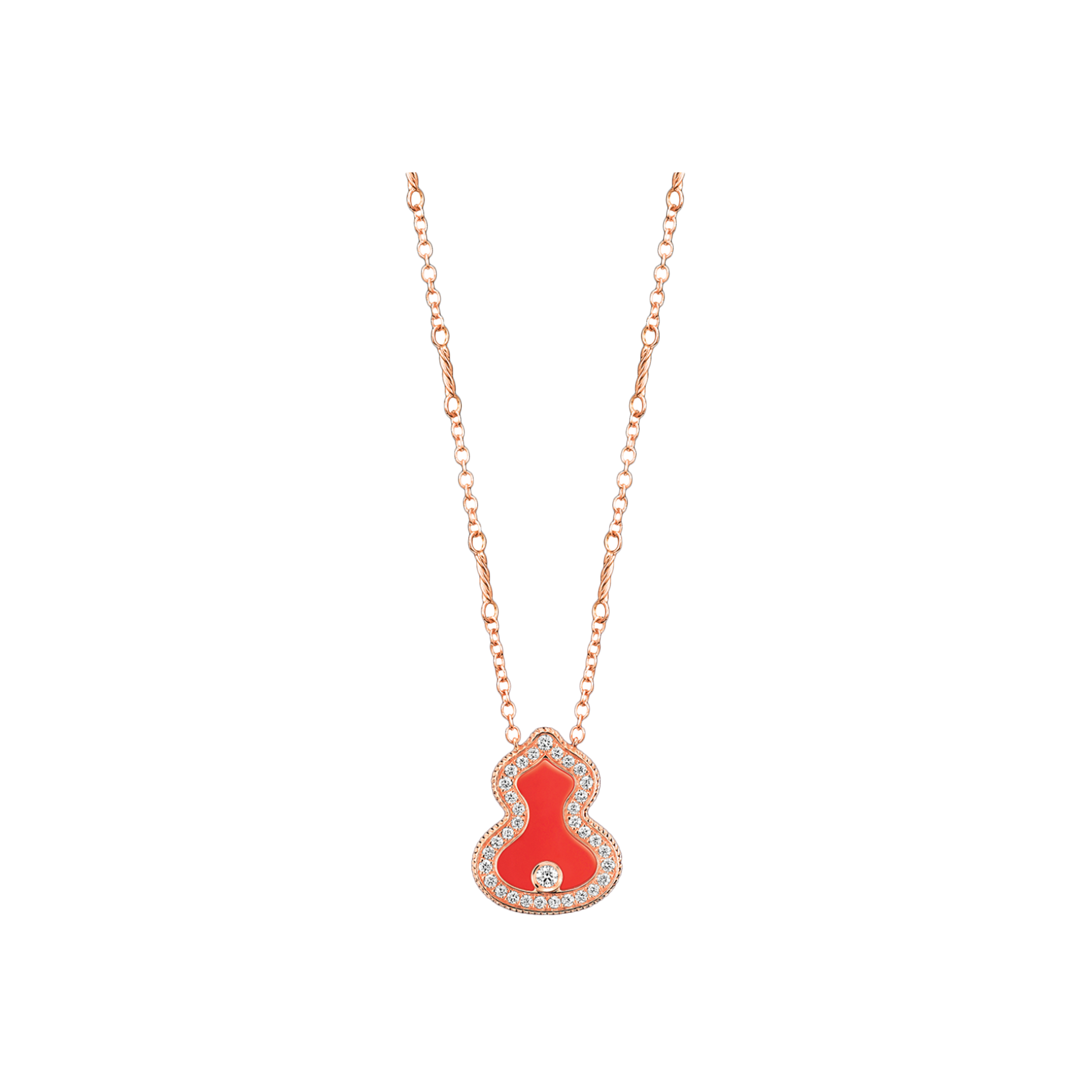 COLLANA WULU IN ORO ROSA CON DIAMANTI E AGATA - WU-030-LGNL-RGDRA - WLN30AKRGRA