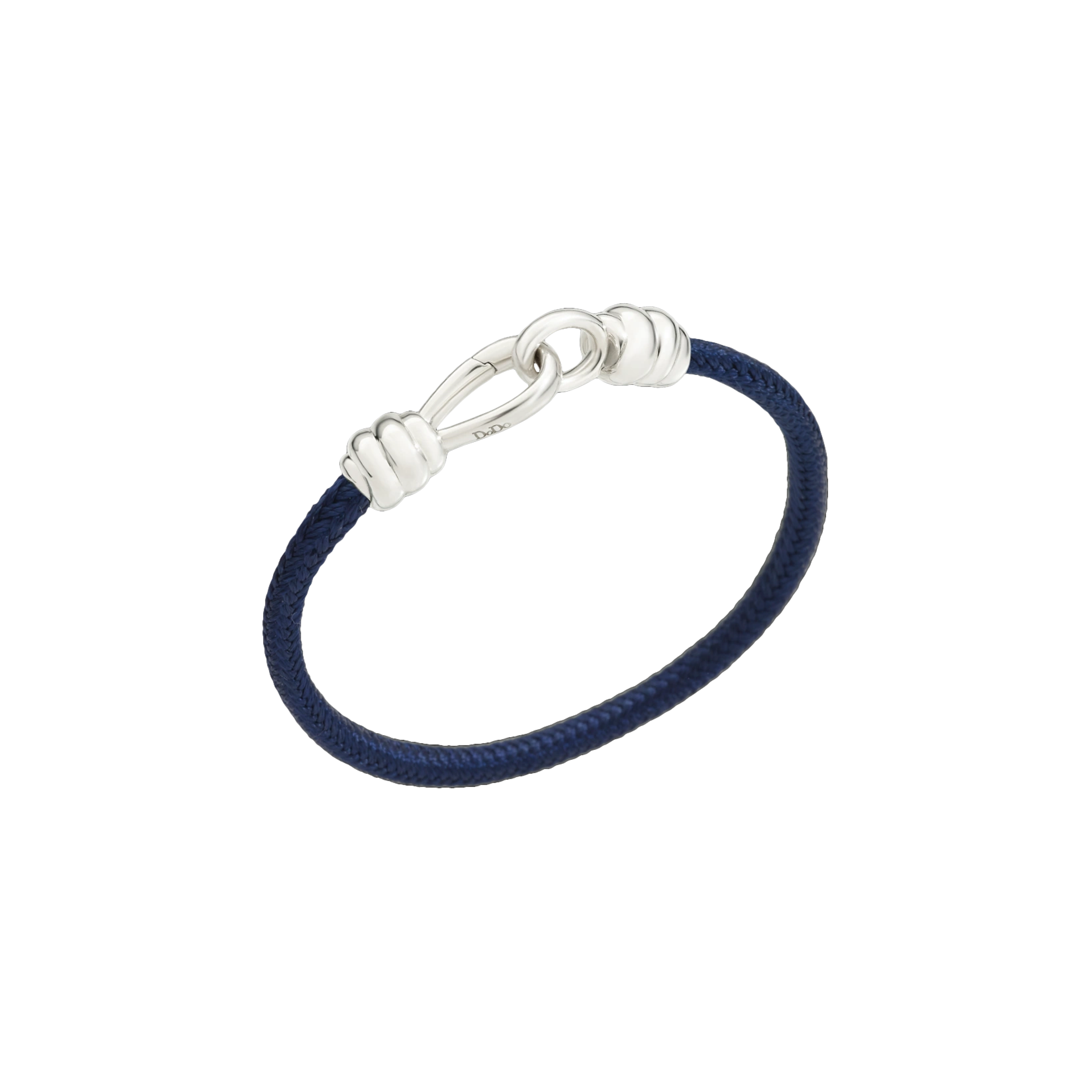 DODO NODO - BRACCIALE NODO CON CHIUSURA IN ARGENTO 925 E CORDONE BLU NAVY - DBC2001KNOT0CBLAG - DBC2001KNOT0CBLAG