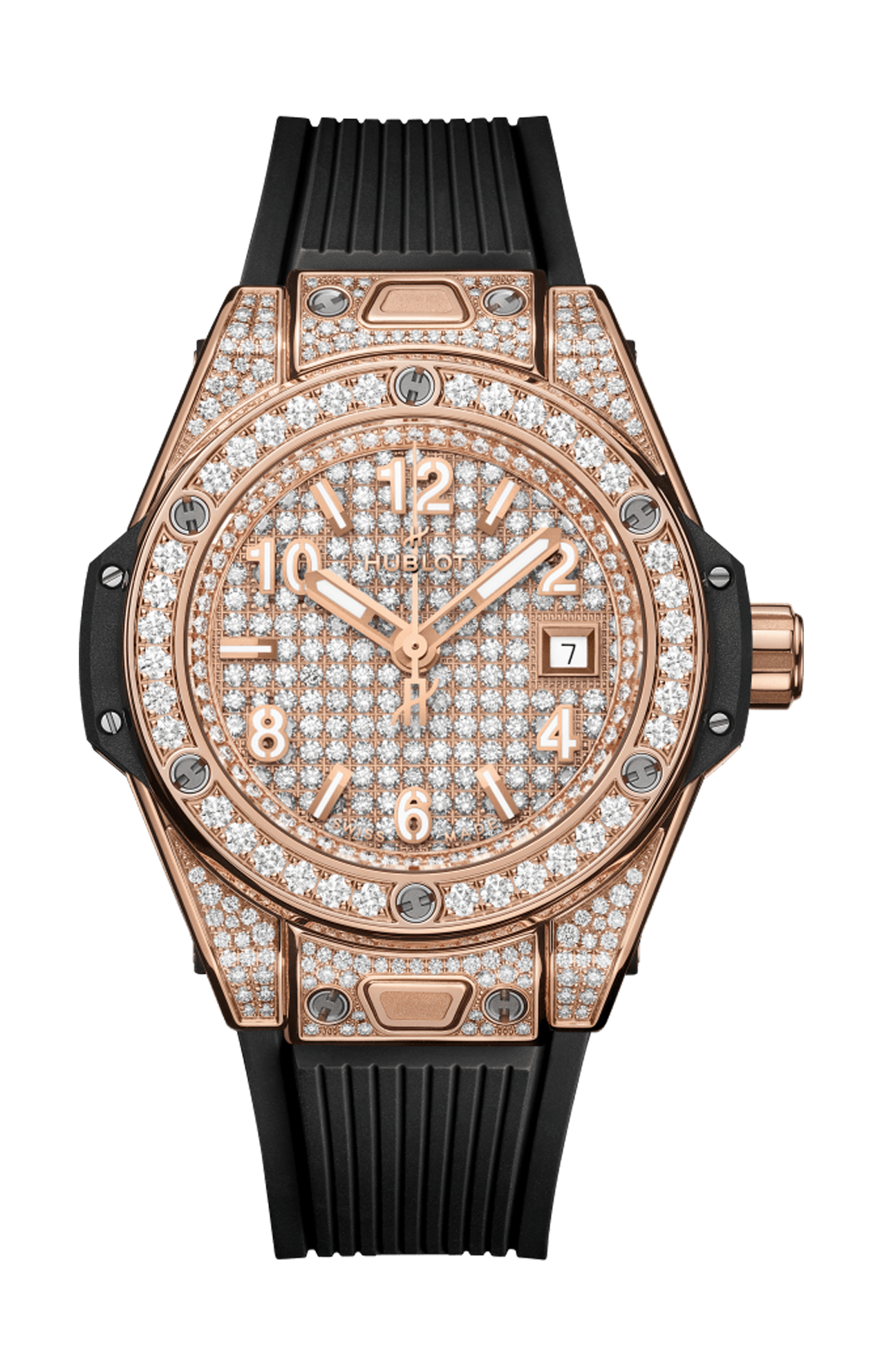 BIG BANG ONE CLICK KING GOLD FULL PAVÈ 33MM - 485.OX.9000.RX.1604