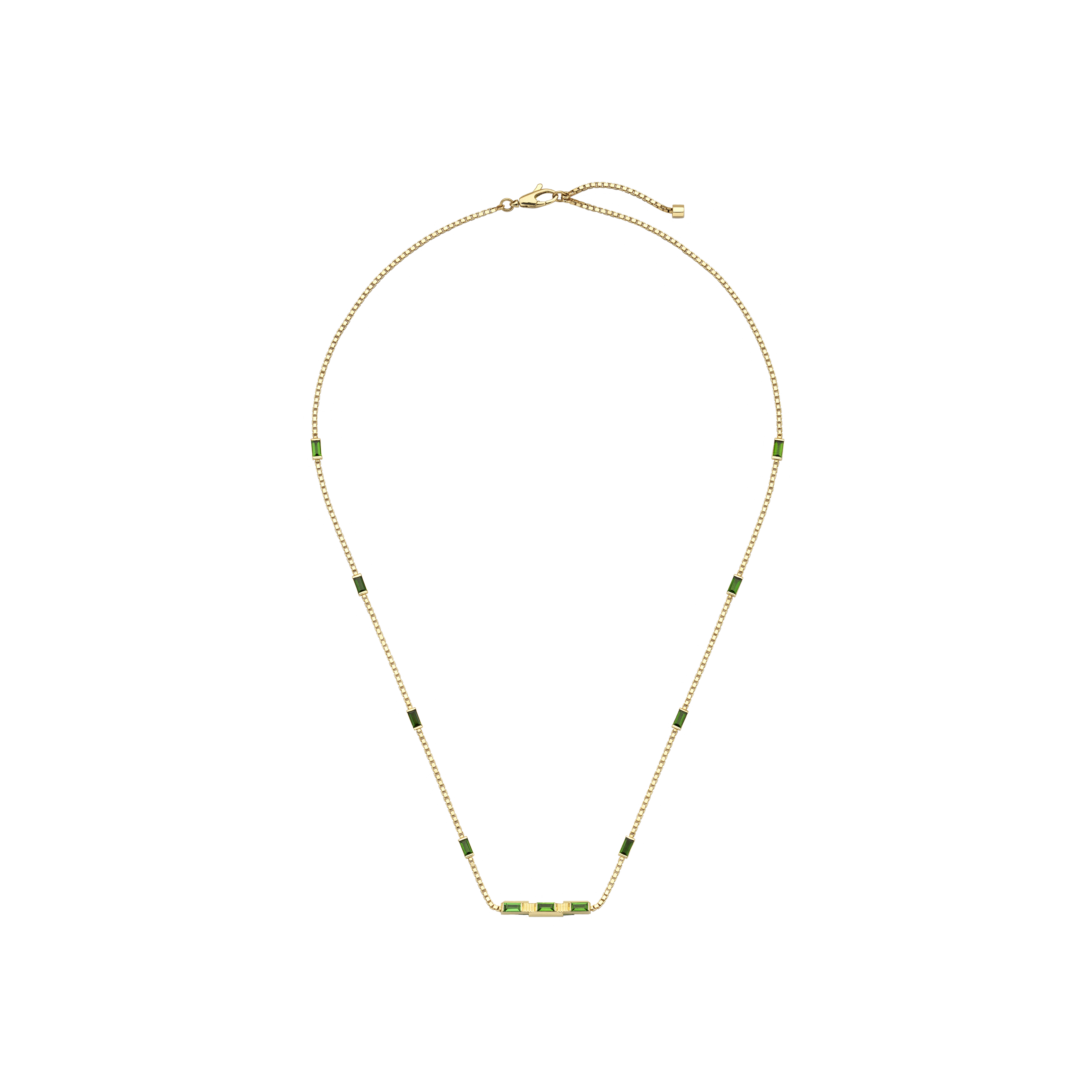 COLLANA LINK TO LOVE IN ORO GIALLO E TORMALINA VERDE - YBB702394002 - YBB702394002