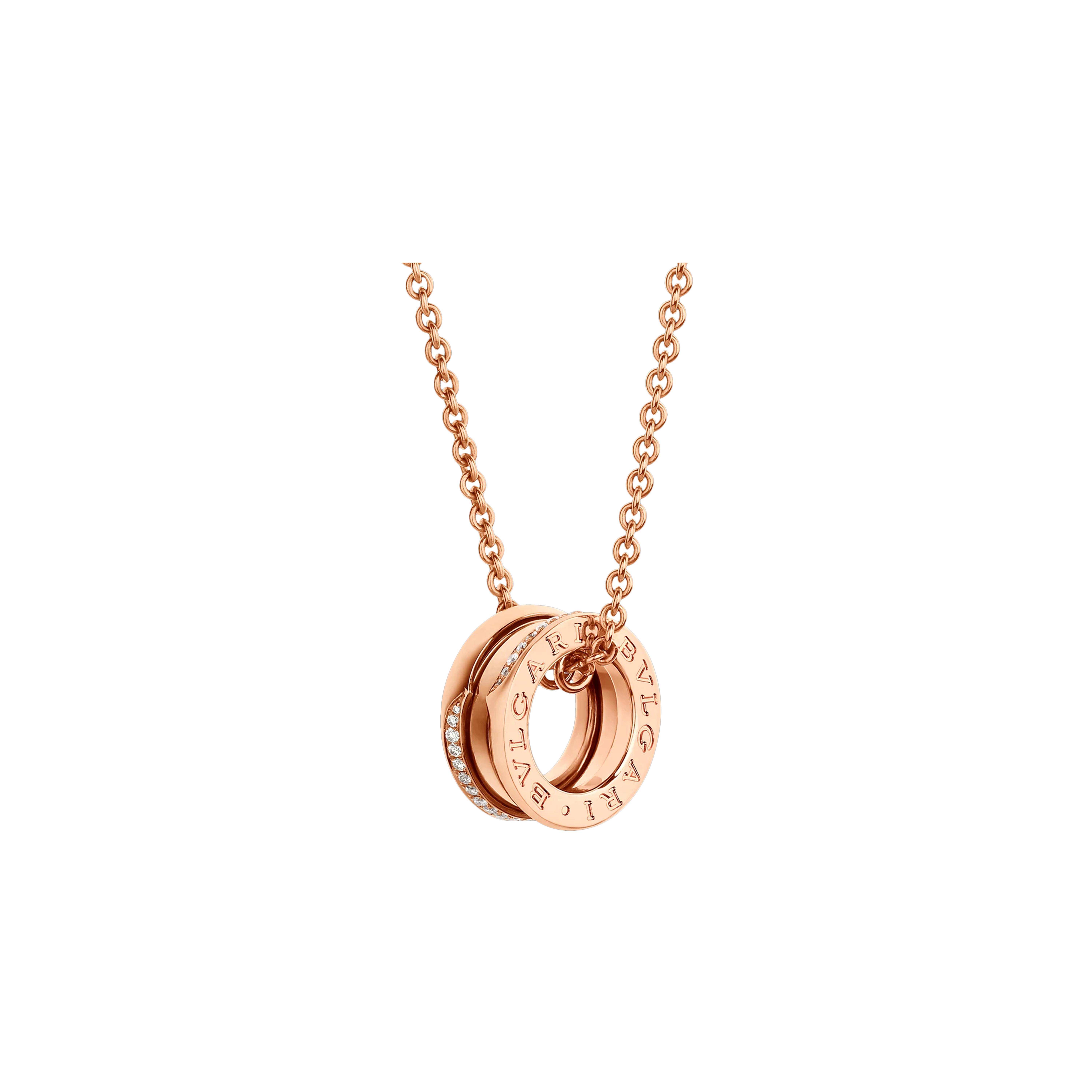 COLLANA B.ZERO1 IN ORO ROSA CON DIAMANTI  - CL859647 - CL859647