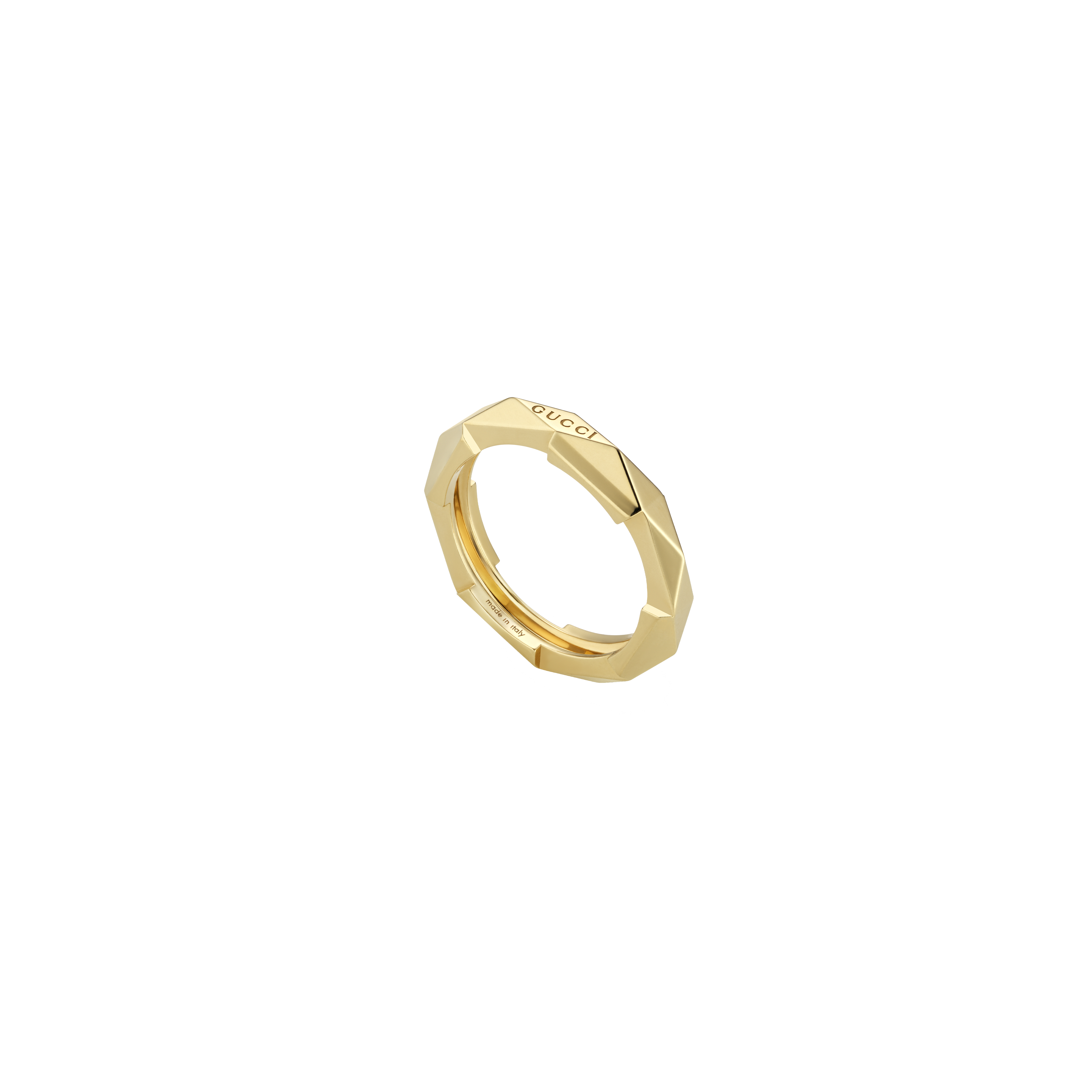 ANELLO GUCCI LINK TO LOVE IN ORO GIALLO CON BORCHIE - YBC662177001 - YBC662177001