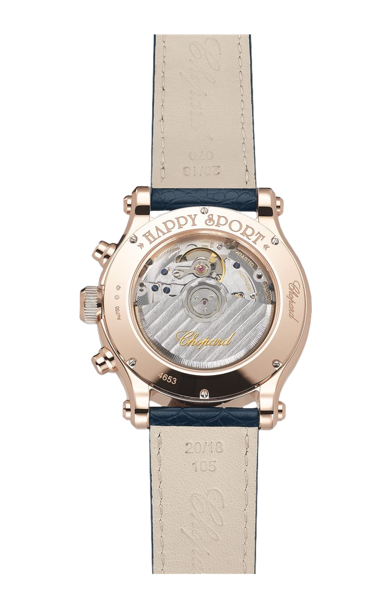 HAPPY SPORT CHRONO 40 MM, AUTOMATICO, ORO ROSA ETICO, DIAMANTI - 274653-5001