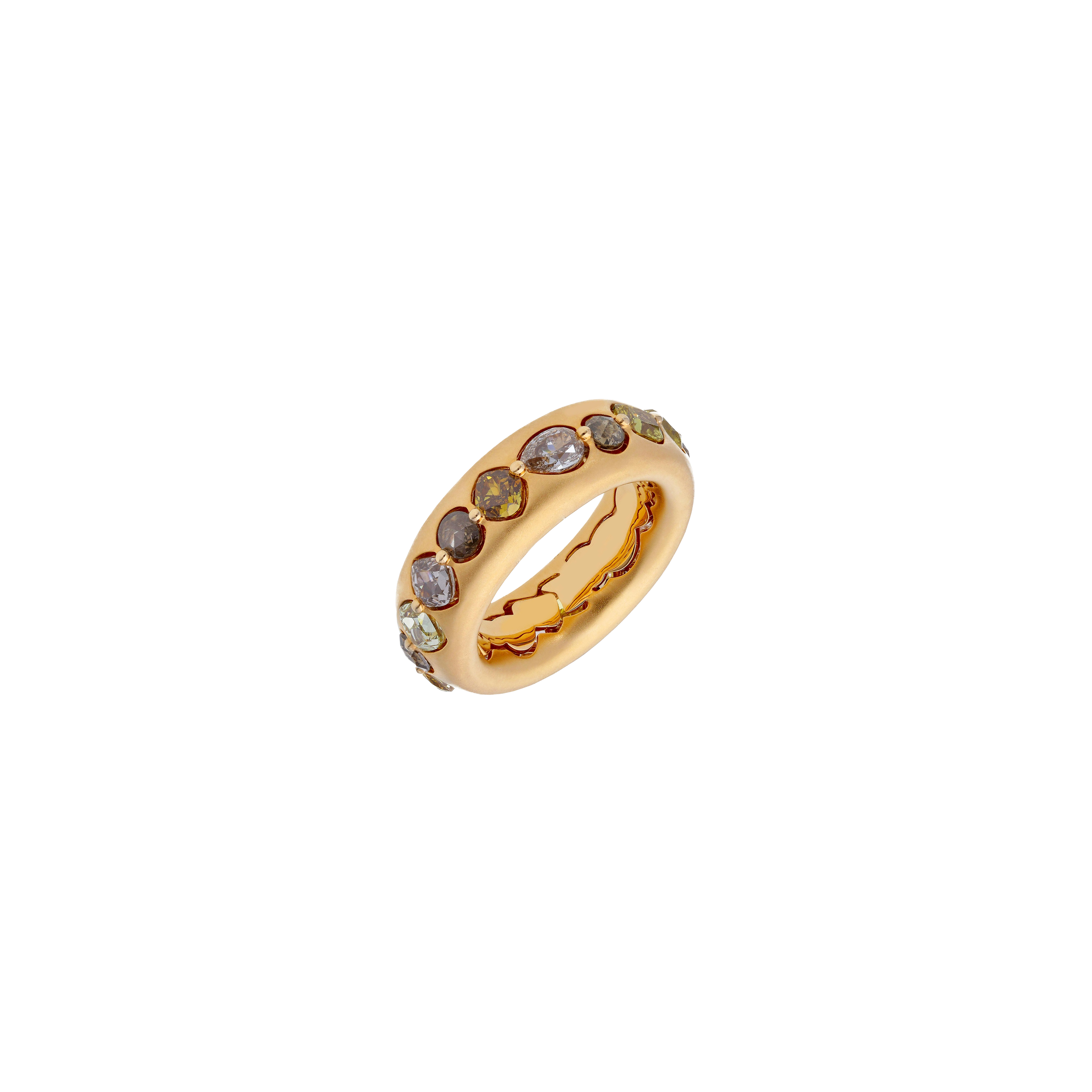 ANELLO IN ORO ROSA CON DIAMANTI FANCY - VRH01693DFP