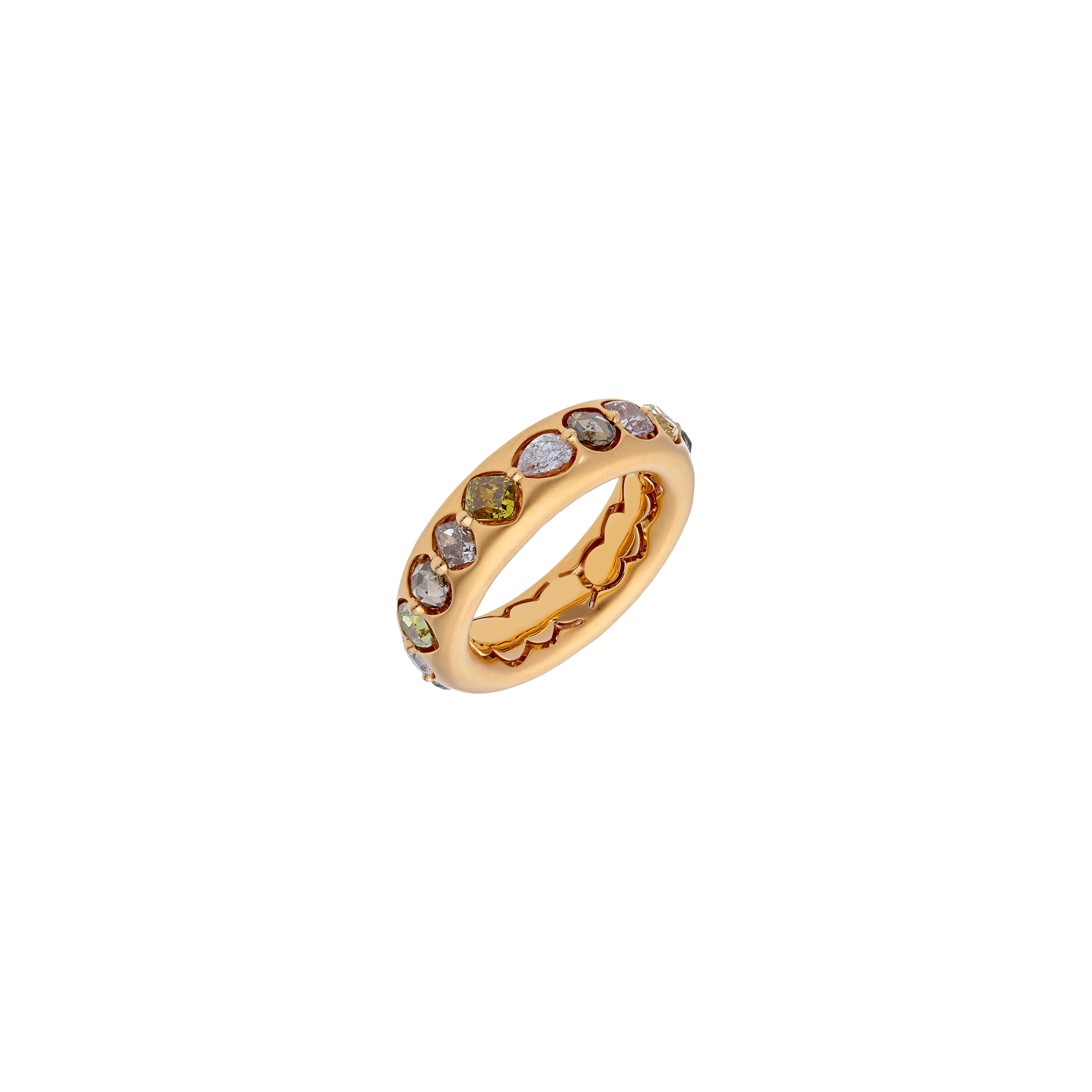 ANELLO IN ORO ROSA CON DIAMANTI FANCY - VRH01692DFP