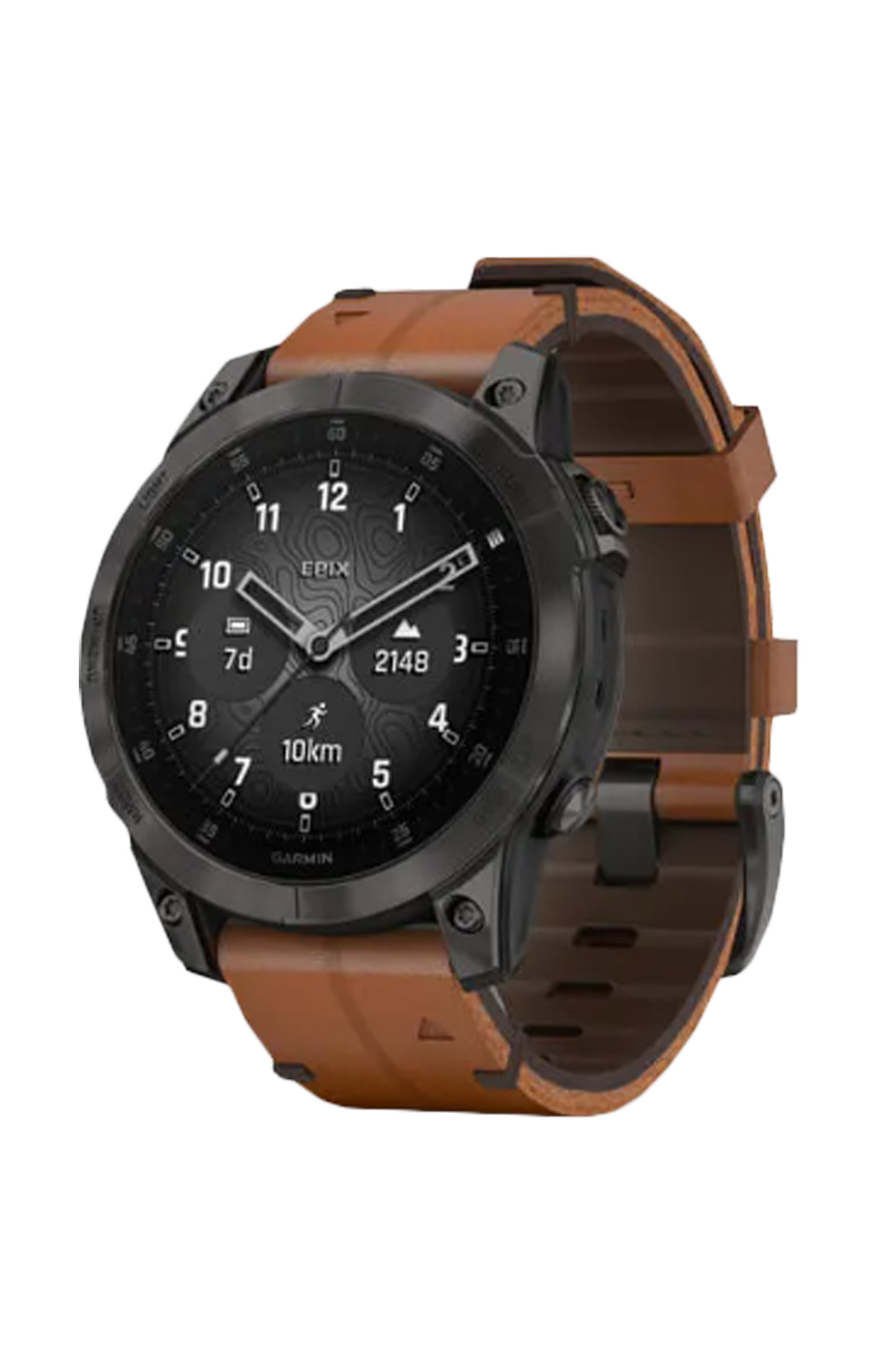 EPIX™ (GEN 2) SAPPHIRE - BLACK TITANIUM CON CINTURINO IN PELLE CHESTNUT - 010-02582-30