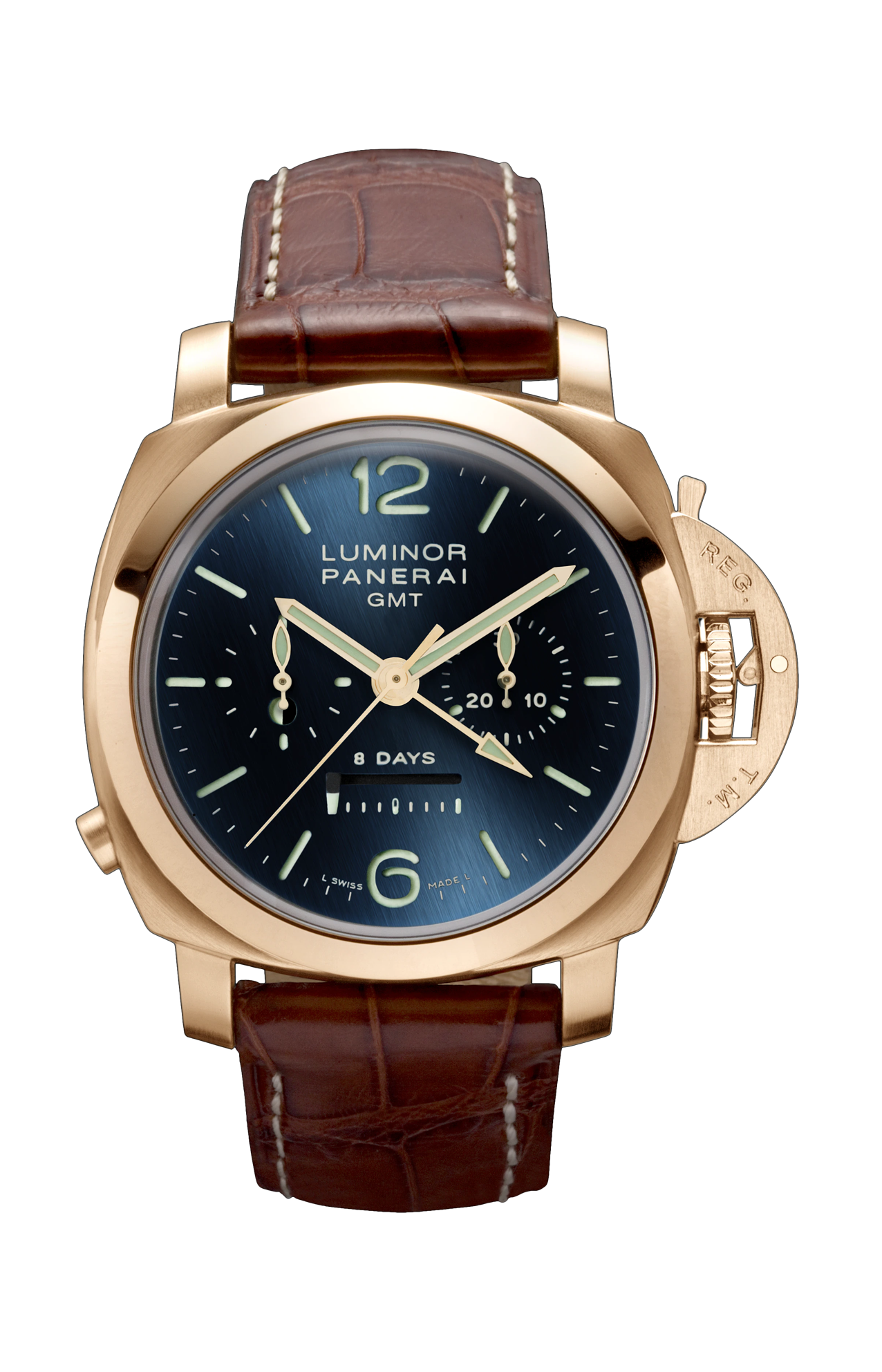 LUMINOR 1950 8 DAYS CHRONO MONOPULSANTE GMT PINK GOLD - 44MM - SPECIAL EDITION - PAM00277