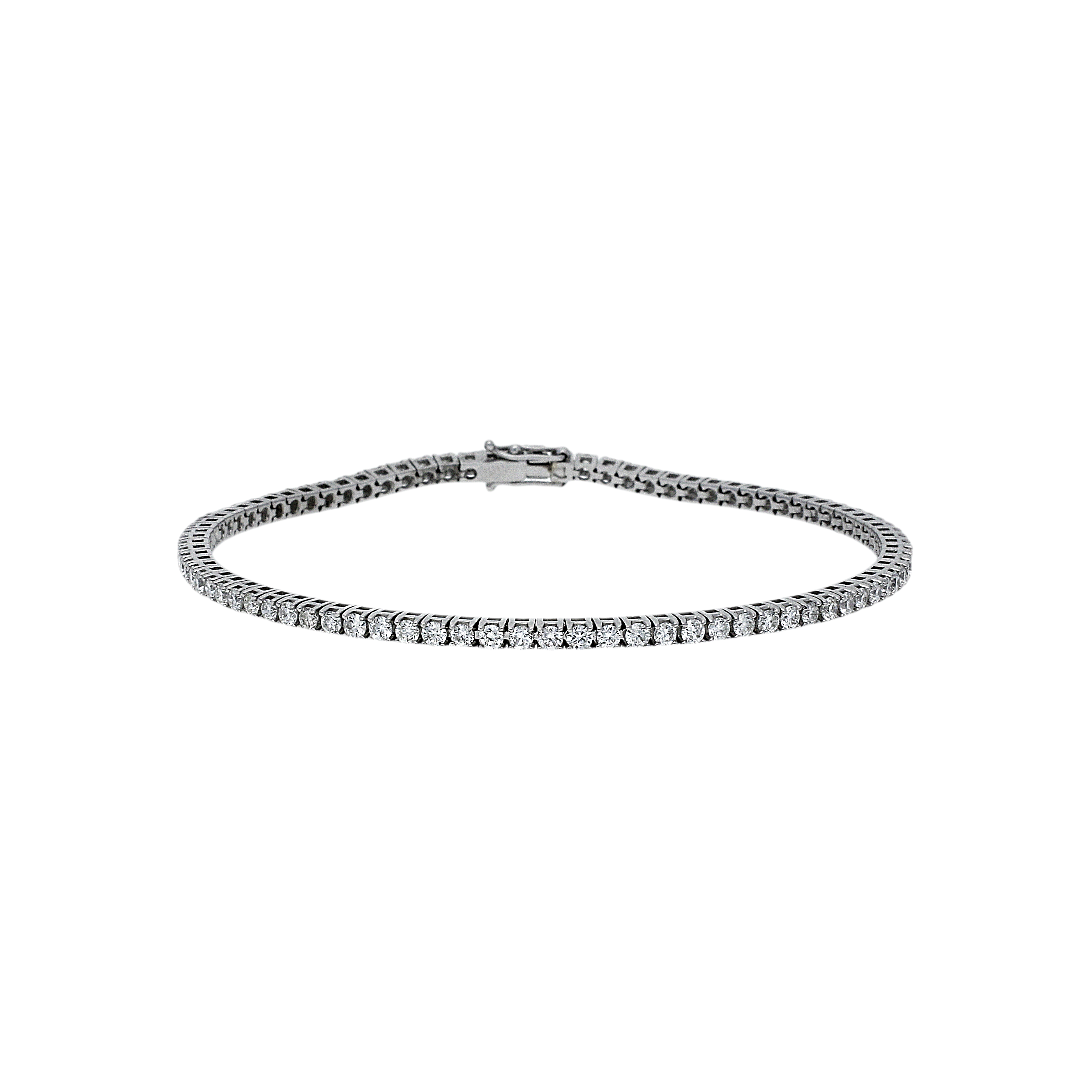 BRACCIALE TENNIS  IN ORO BIANCO CON DIAMANTI - 417-P275