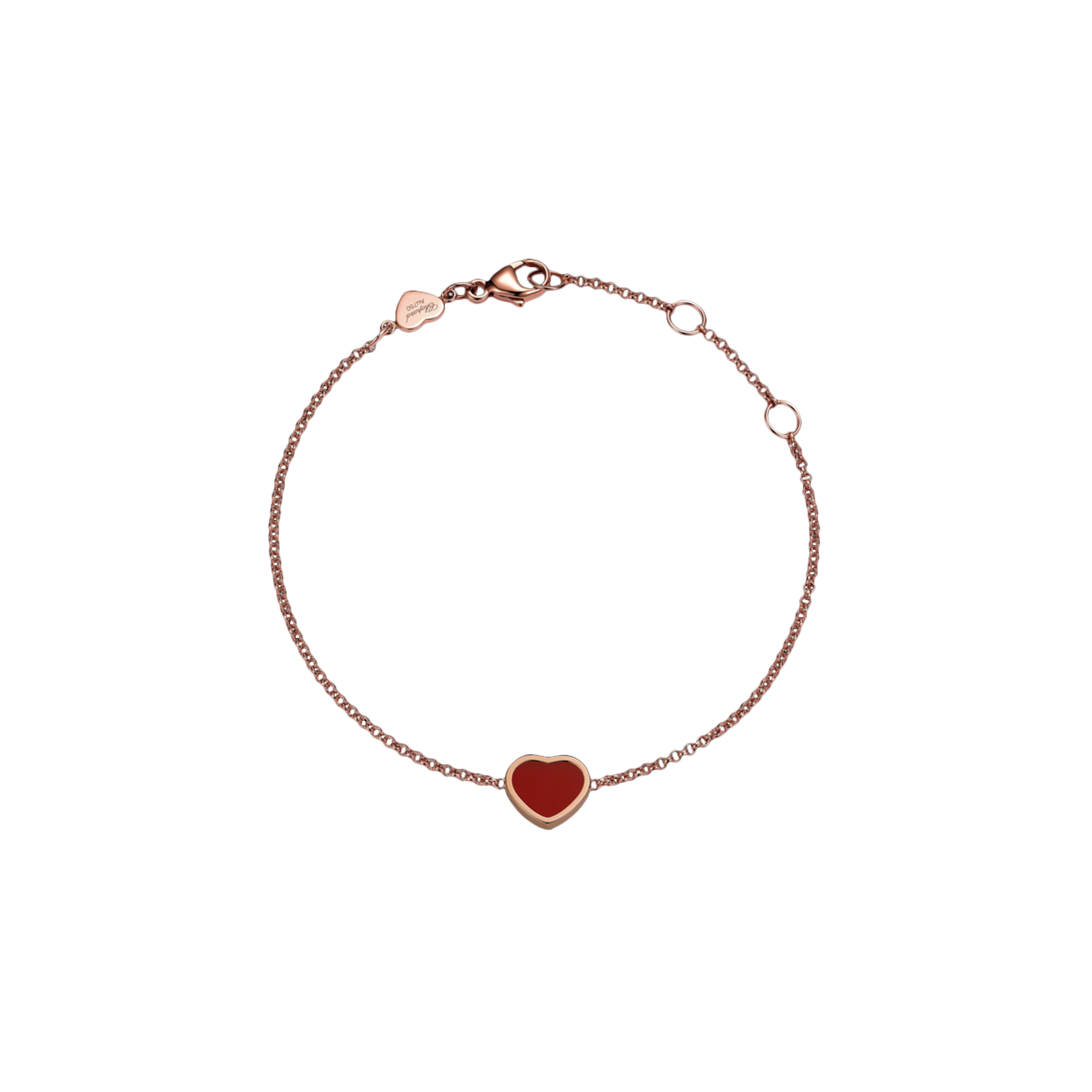 CHOPARD - BRACCIALE MY HAPPY HEARTS IN ORO ROSA ETICO, CORNIOLA - 85A086-5081 - 85A086-5081