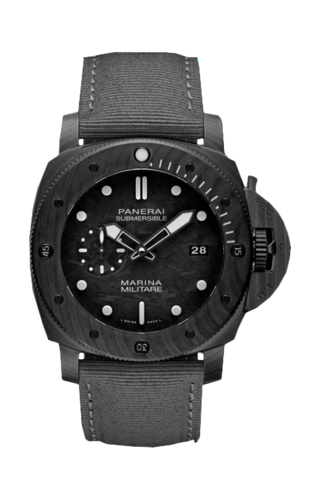 SUBMERSIBLE MARINA MILITARE CARBOTECH™ 47 MM - DOPPIO CINTURINO - PAM02979