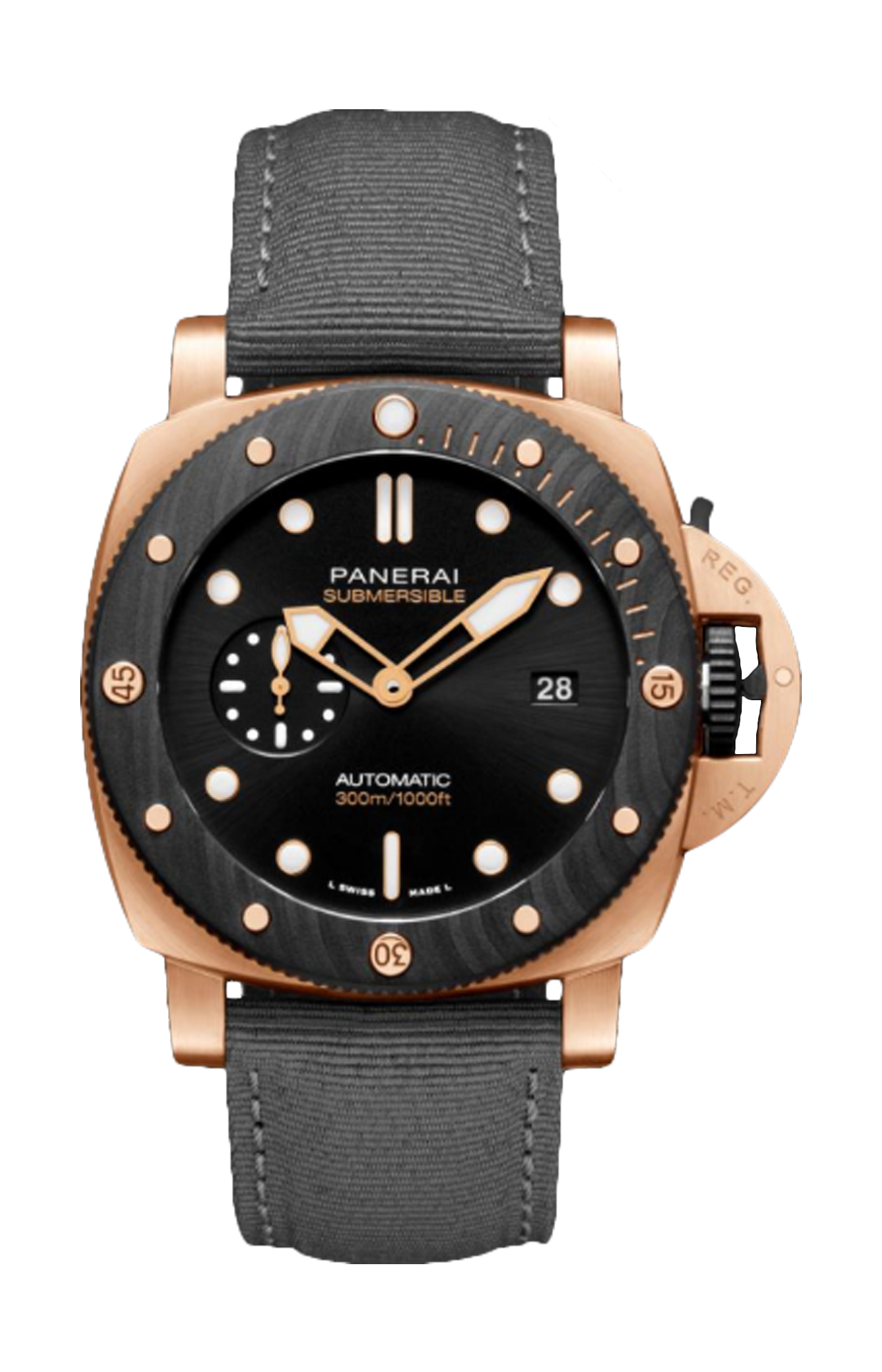 SUBMERSIBLE GOLDTECH™ OROCARBO  44 MM - DOPPIO CINTURINO - PAM02070