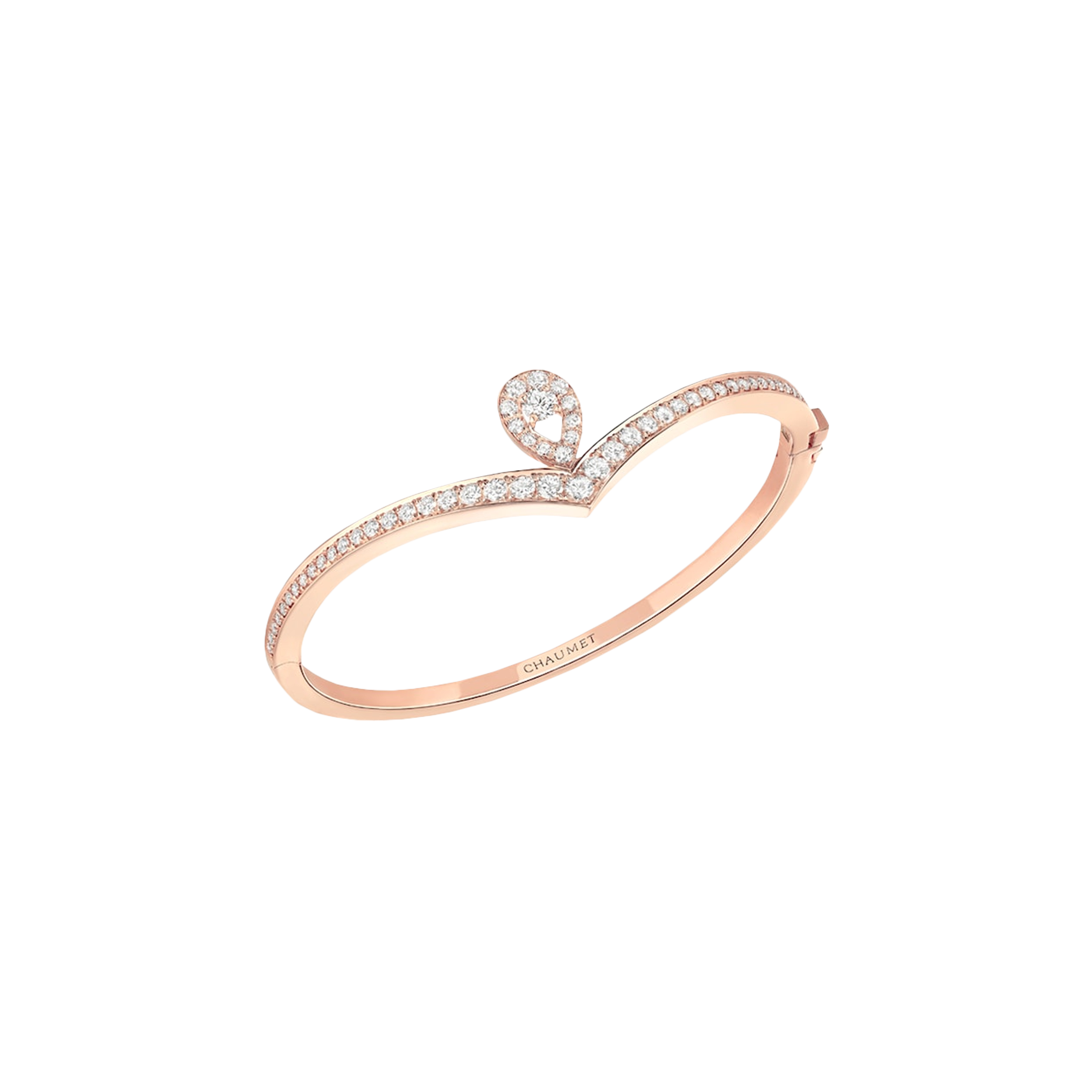 CHAUMET - BRACCIALE JOSÉPHINE AIGRETTE IN ORO ROSA E PAVE' DI DIAMANTI - 082536 - 082536